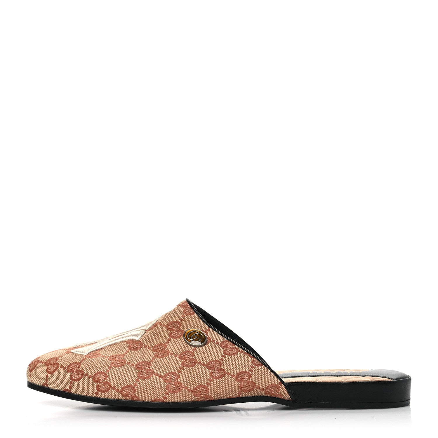 Gucci X MLB Monogram NY Yankees Embroidered Mens GG Slippers 8 Beige Ruggine 1 of 10