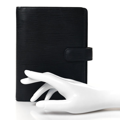Epi Medium Ring Agenda Cover Black
