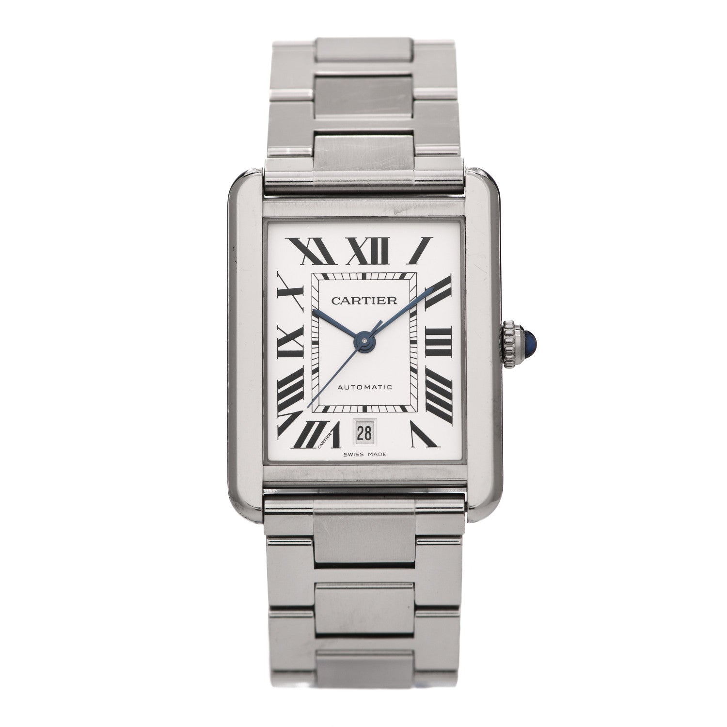 Cartier Stainless Steel 31mm Tank Solo Automatic Watch 1 of 6