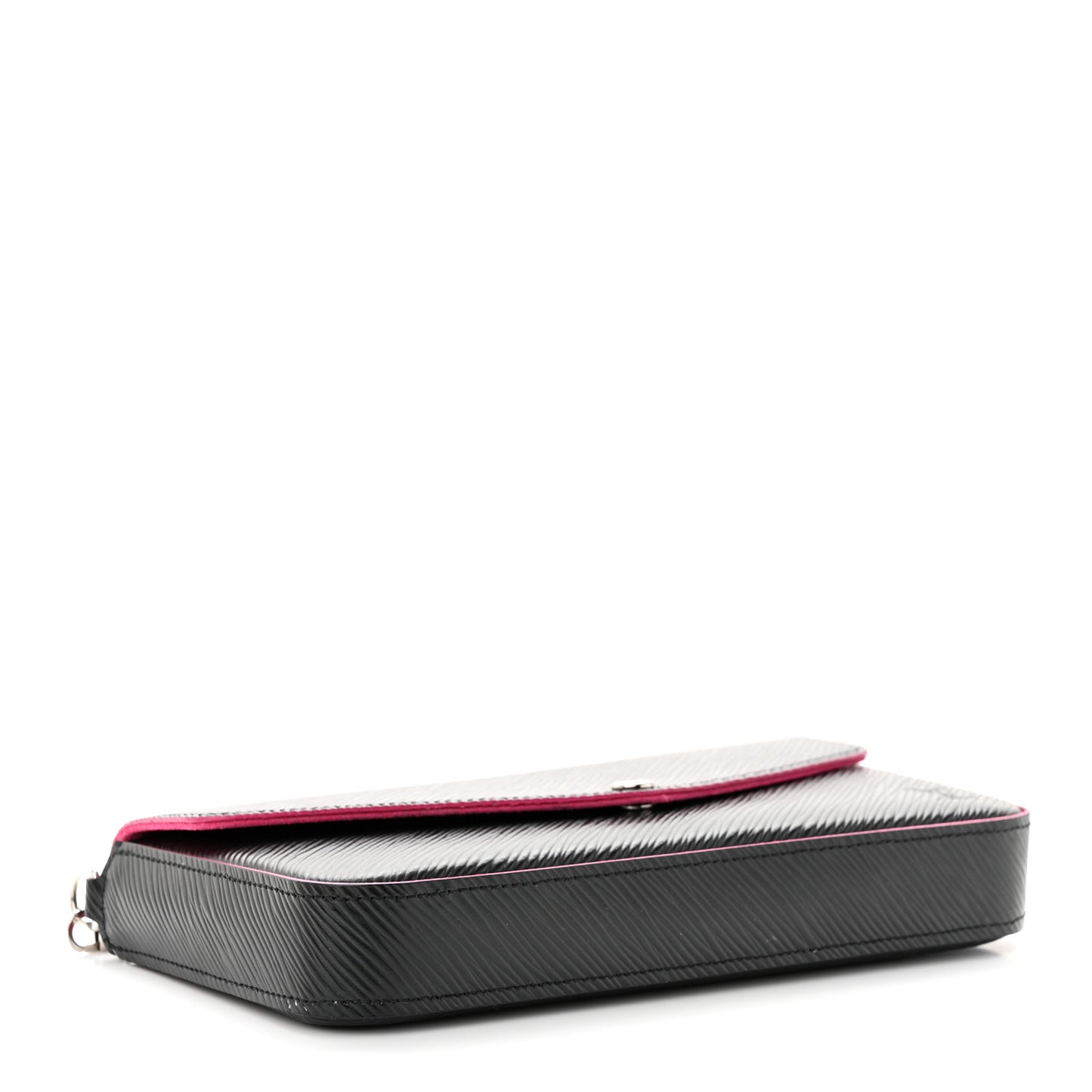 Epi Pochette Felicie Black Hot Pink