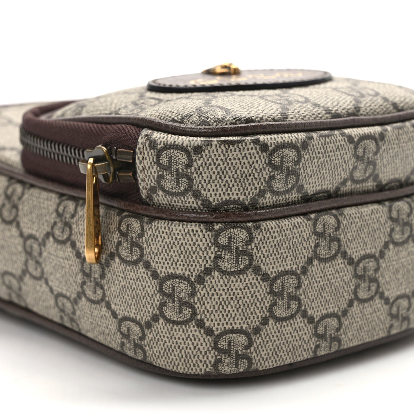 GG Supreme Monogram Mini Neo Vintage Double Zip Messenger Bag Beige New Acero Crop