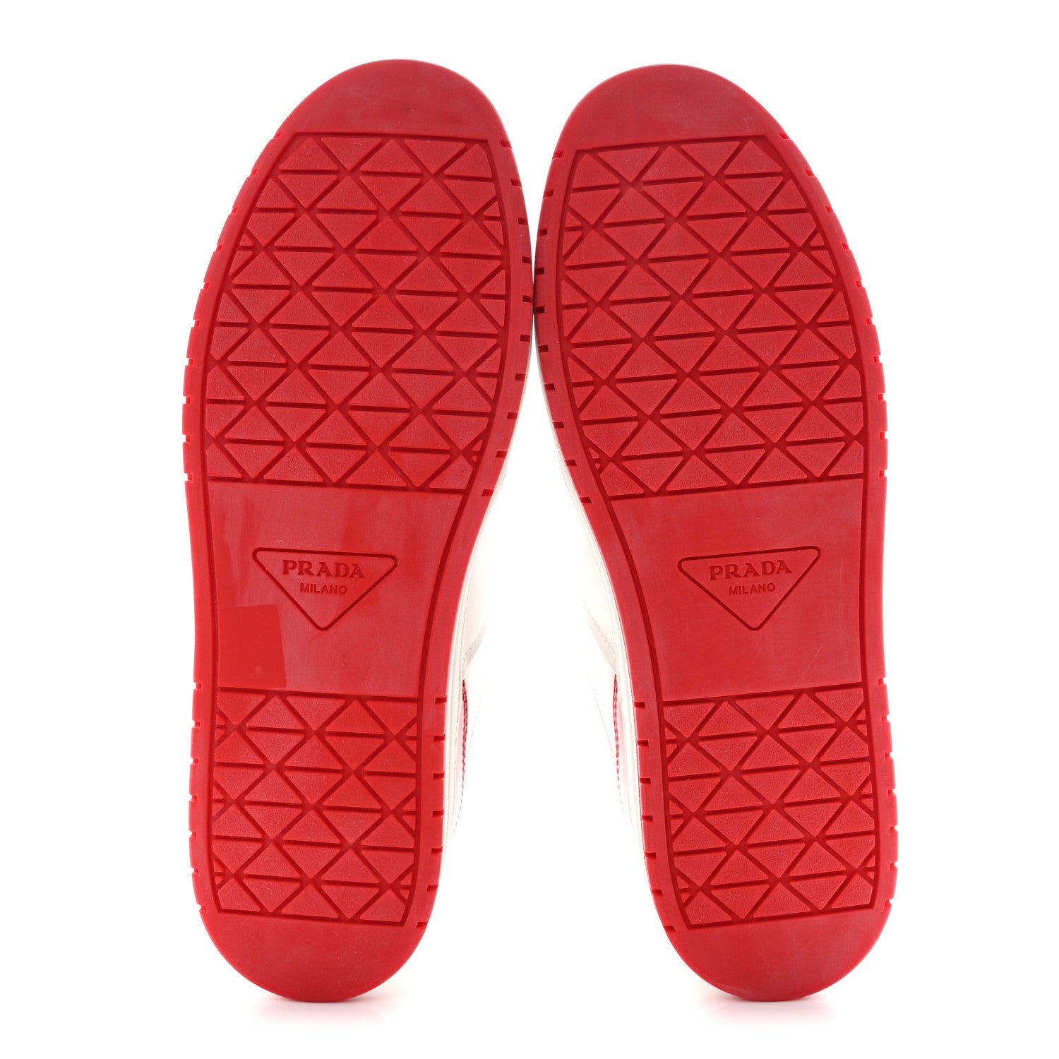 Prada Vitello Sport Spazzolato Rois Triangle Logo Womens Downtown Low Top 30mm Sneakers 40 White Lacca 5 of 9