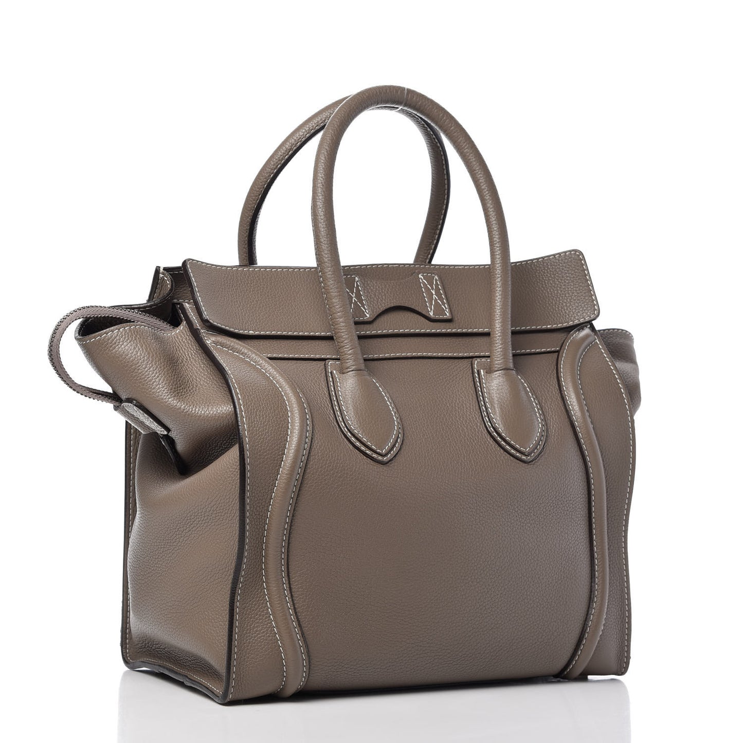 Drummed Calfskin Mini Luggage Souris