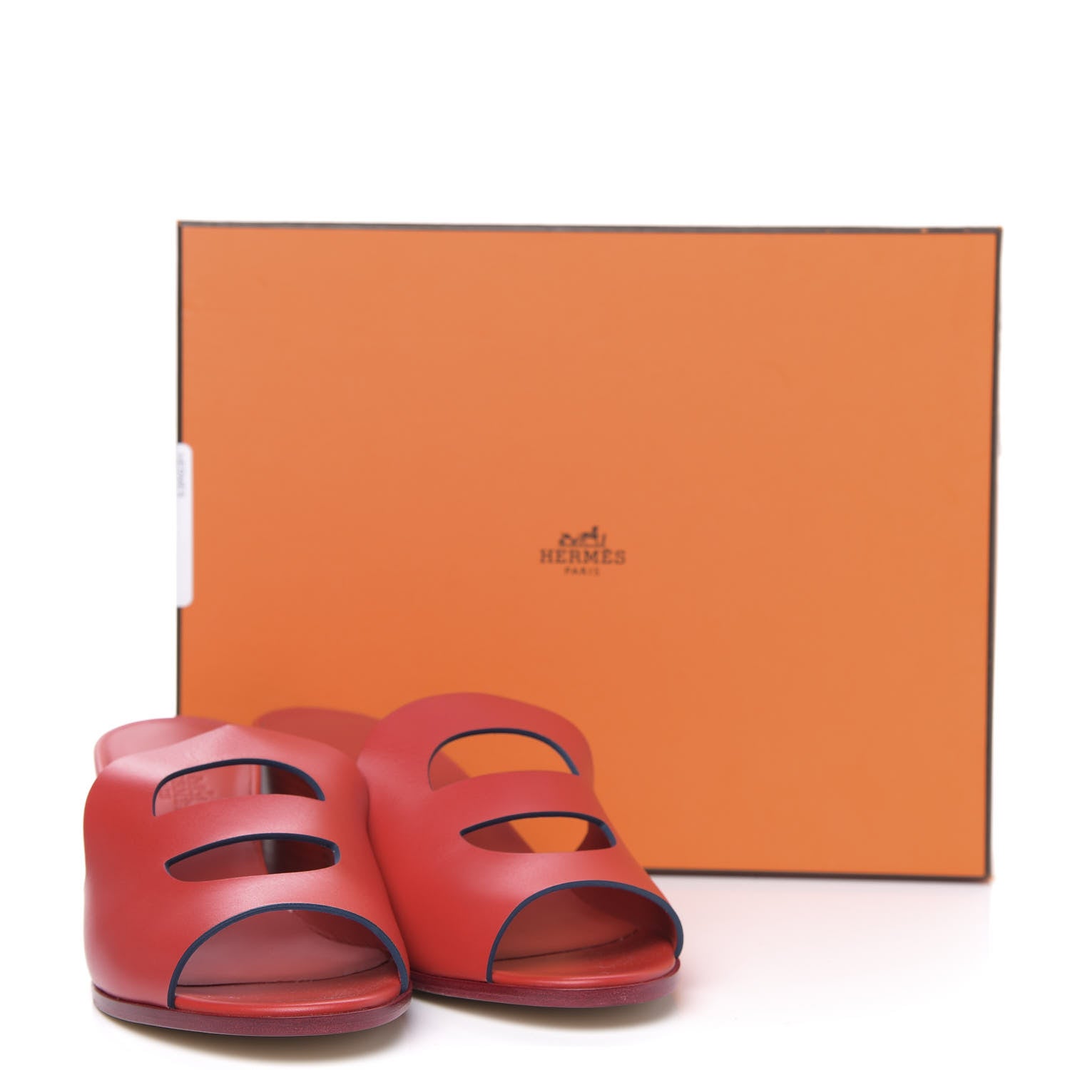 Hermes Raw Edged Calfskin Mona Sandals 39 Jasper Rouge 9 of 9