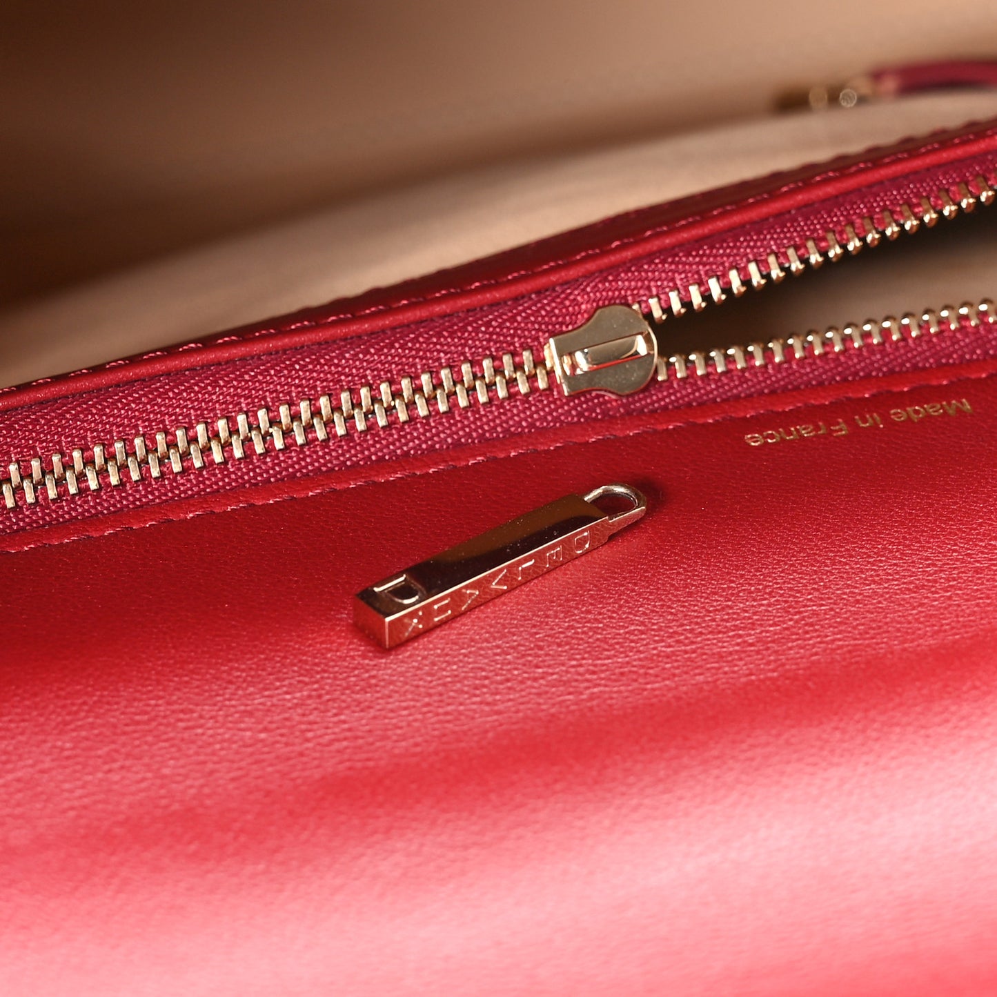 Calfskin Patent Calfskin GM Tempete Satchel Red