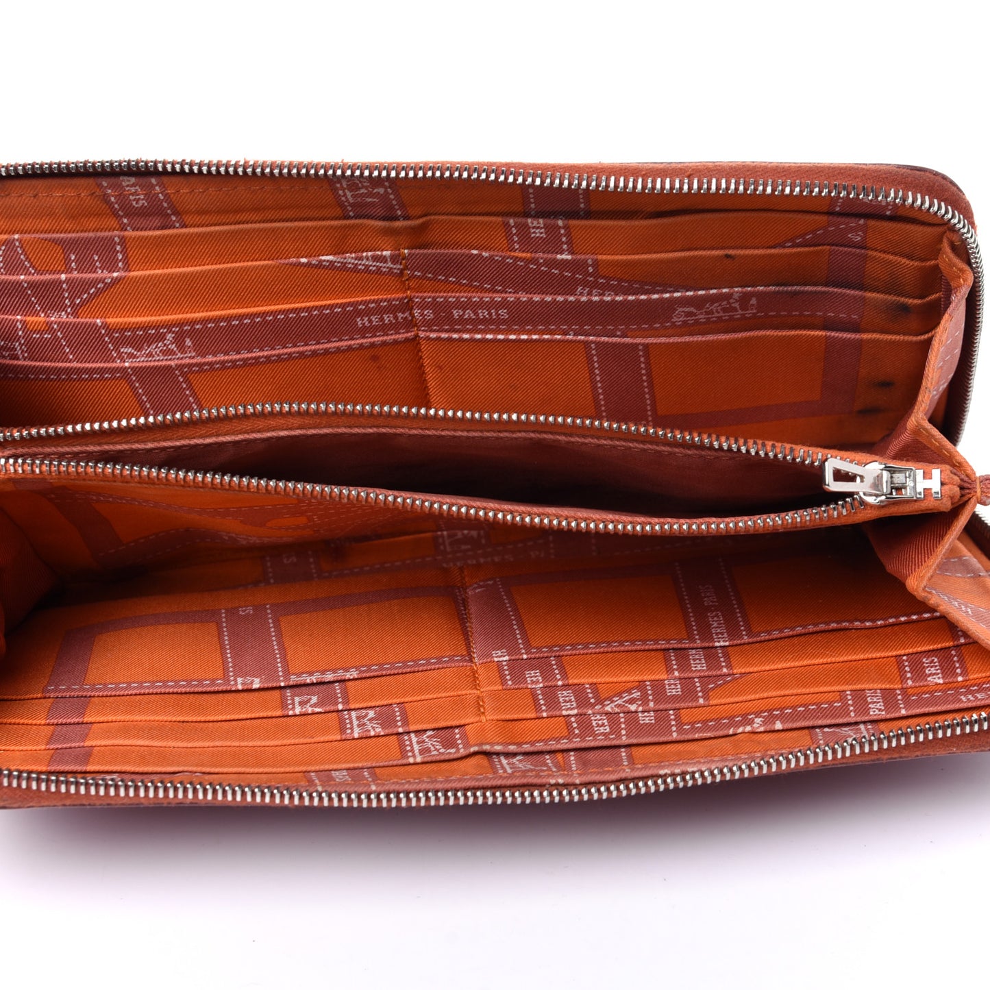 Epsom Silk'In Wallet Brique