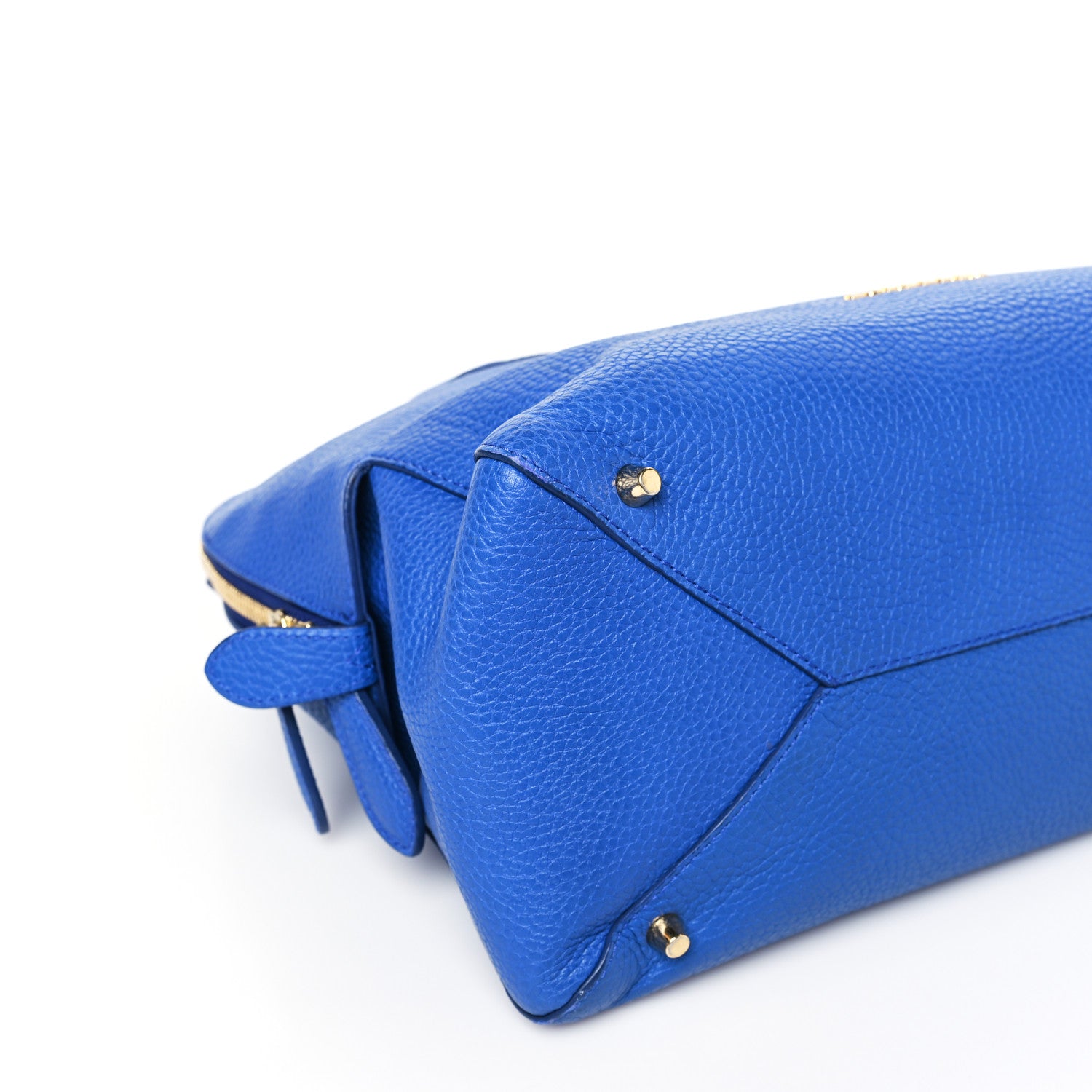 Burberry London Grainy Calfskin Medium Greenwood Bowling Bag Brilliant Blue 7 of 8