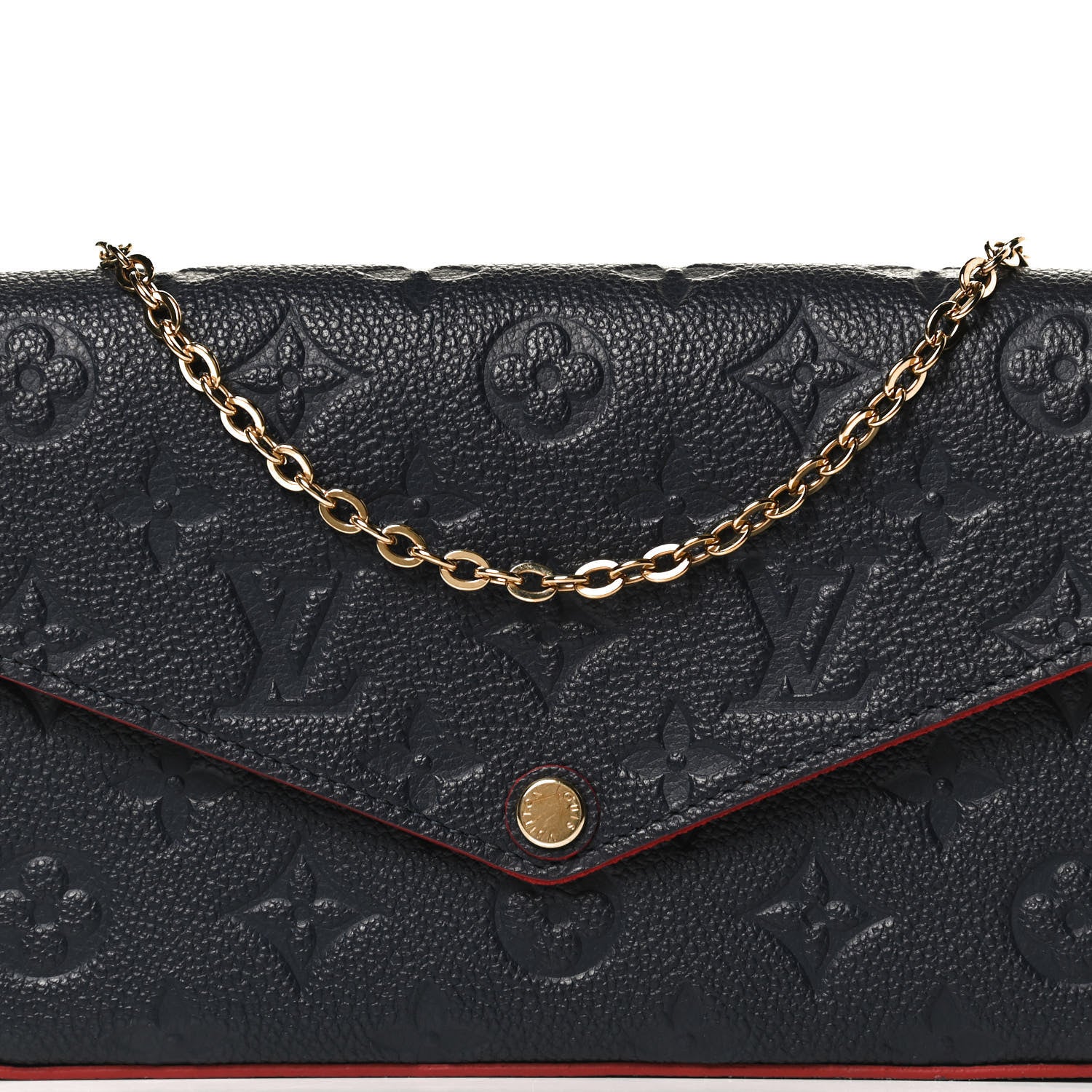 Louis Vuitton Empreinte Pochette Felicie Chain Wallet Marine Rouge 8 of 12