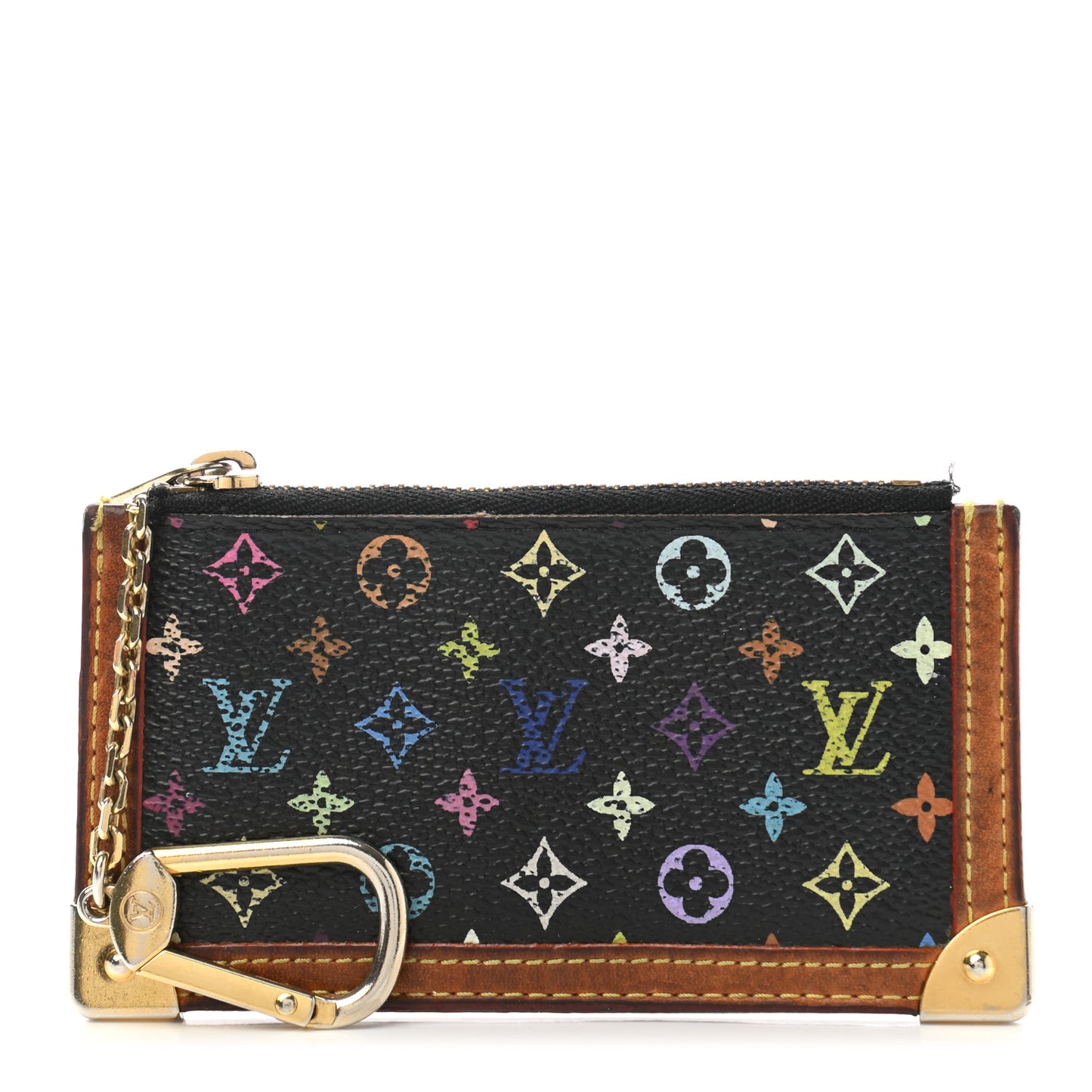 Monogram Multicolor Key Pouch Black