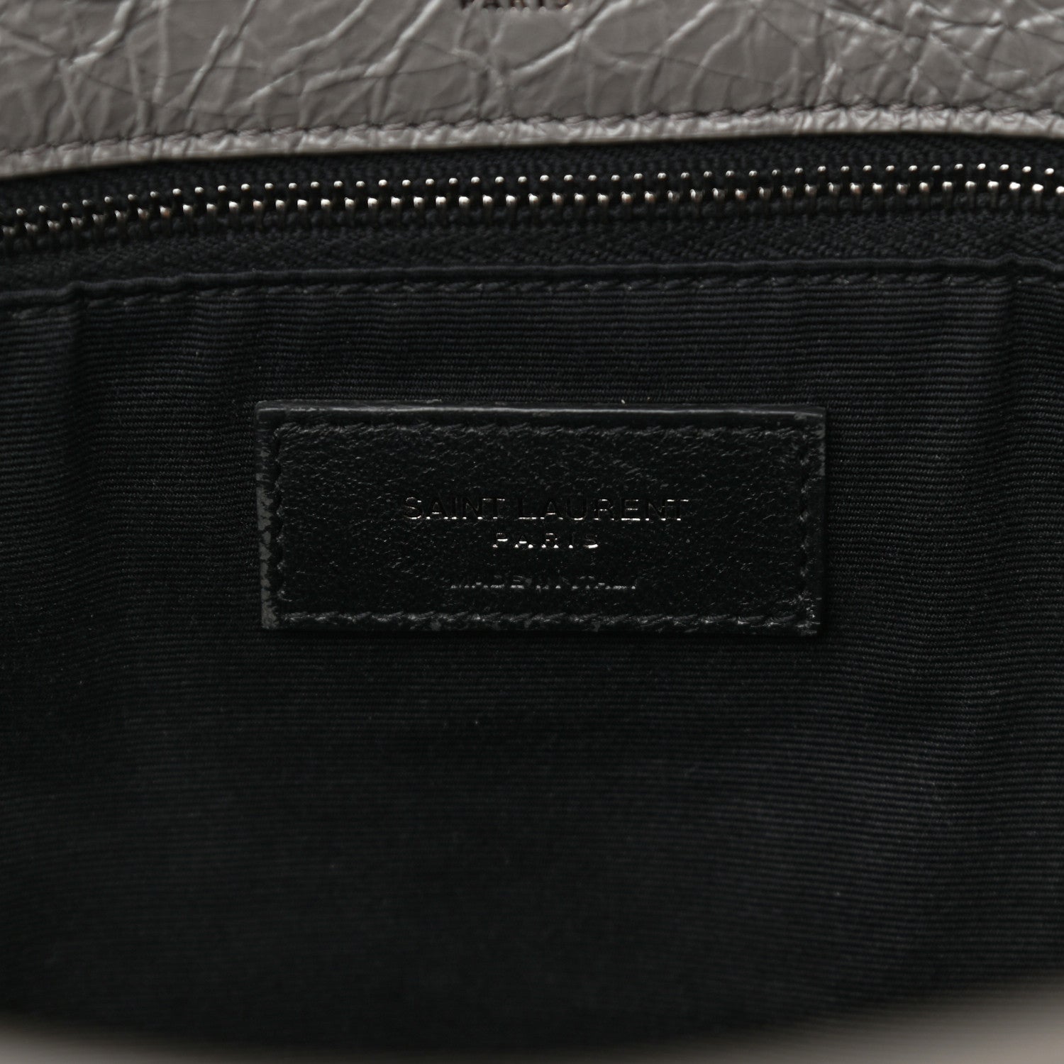 Saint Laurent Crinkled Calfskin Matelasse Monogram Large Niki Chain Satchel Fog 5 of 12