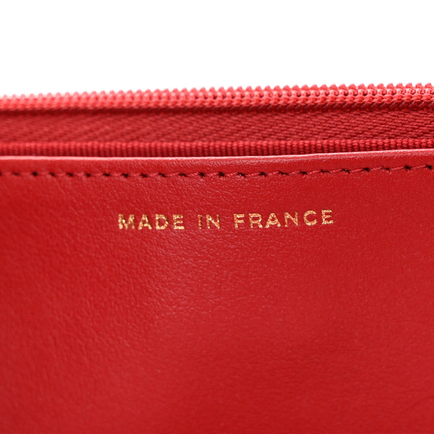 Caviar Quilted Wallet on Chain WOC Red