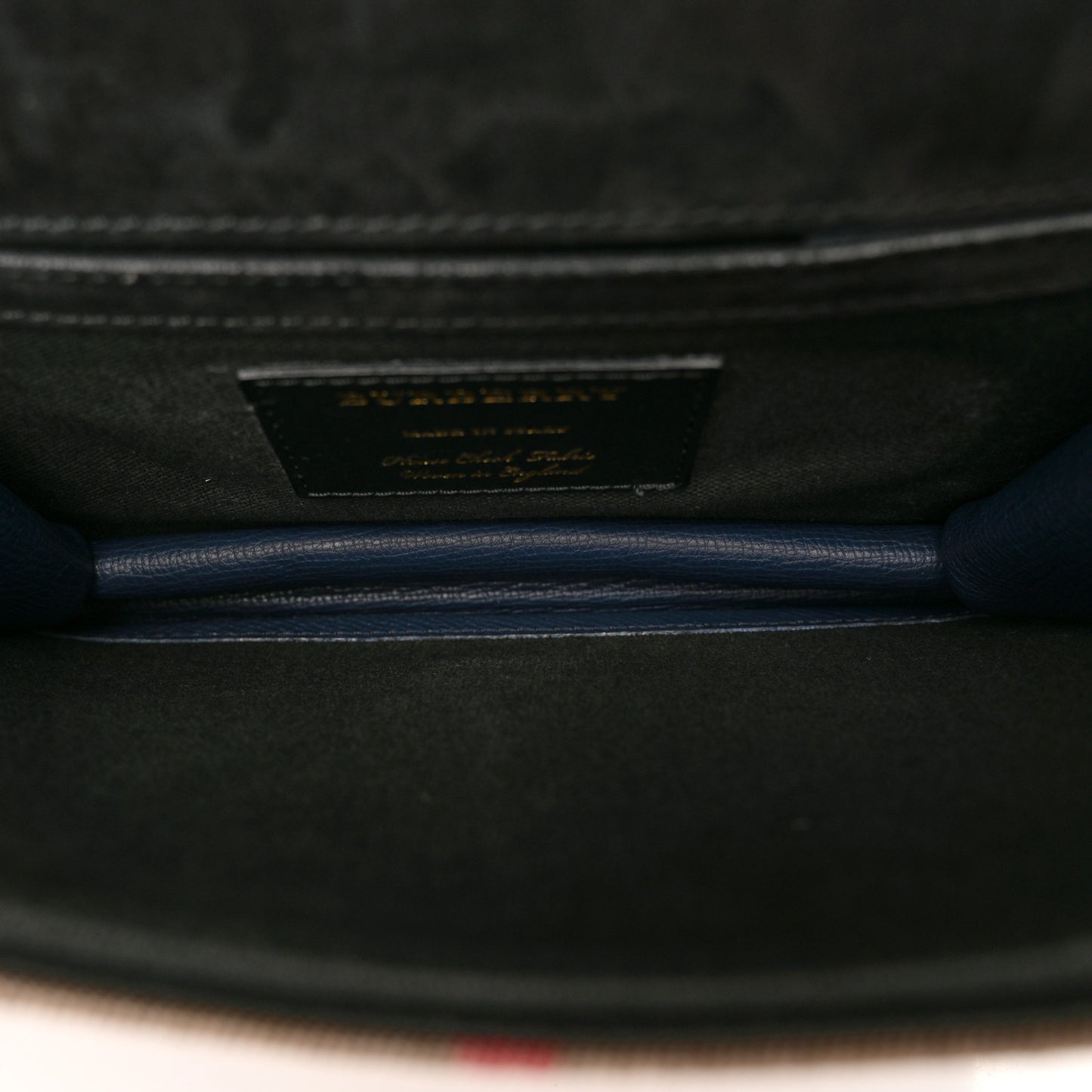 Derby Calfskin House Check Baby Macken Crossbody Bag Navy
