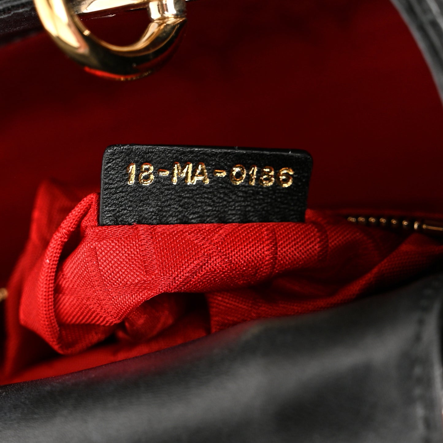Lambskin Cannage Small Lucky Badges My Lady Dior Black