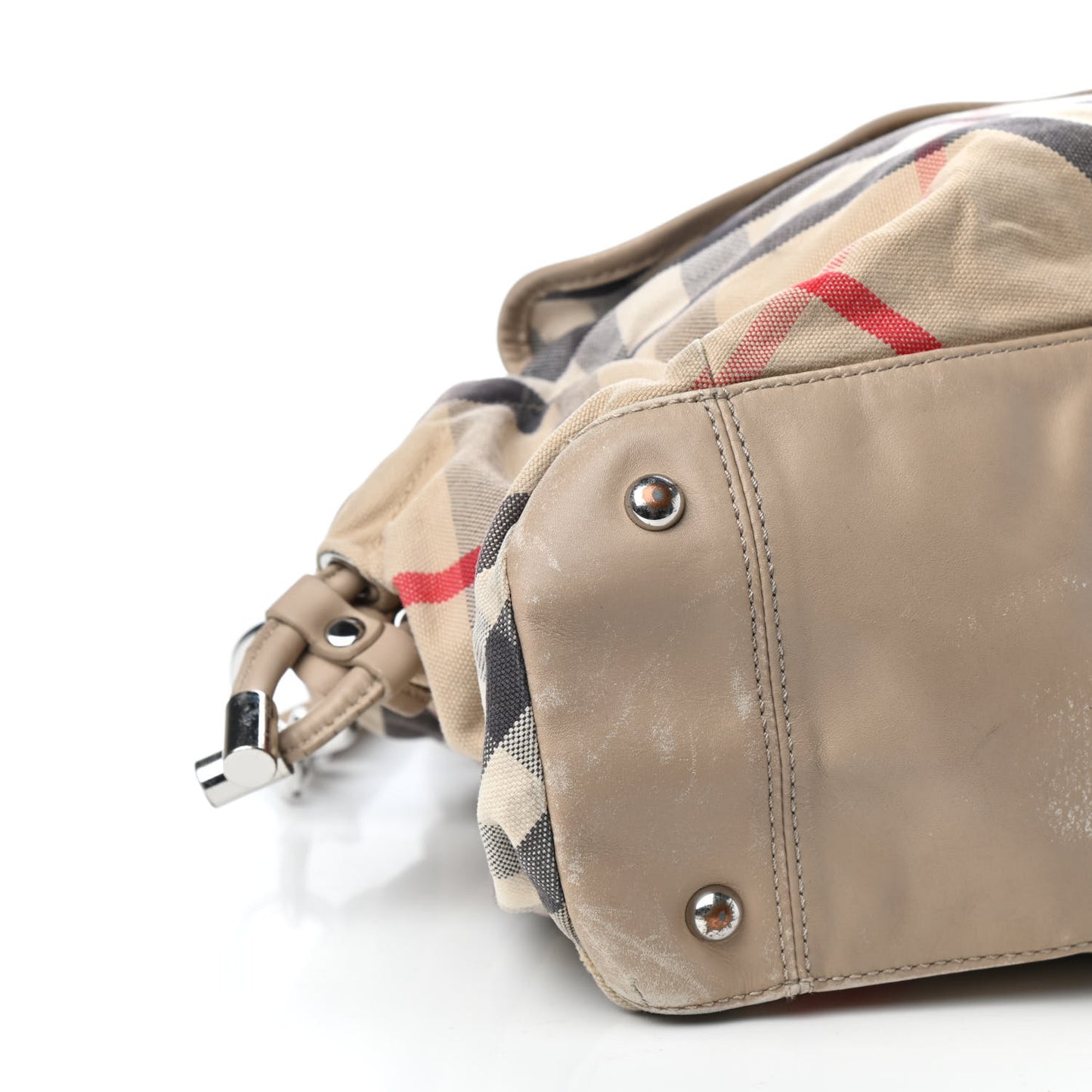 Nova Check Tote Diaper Bag Beige