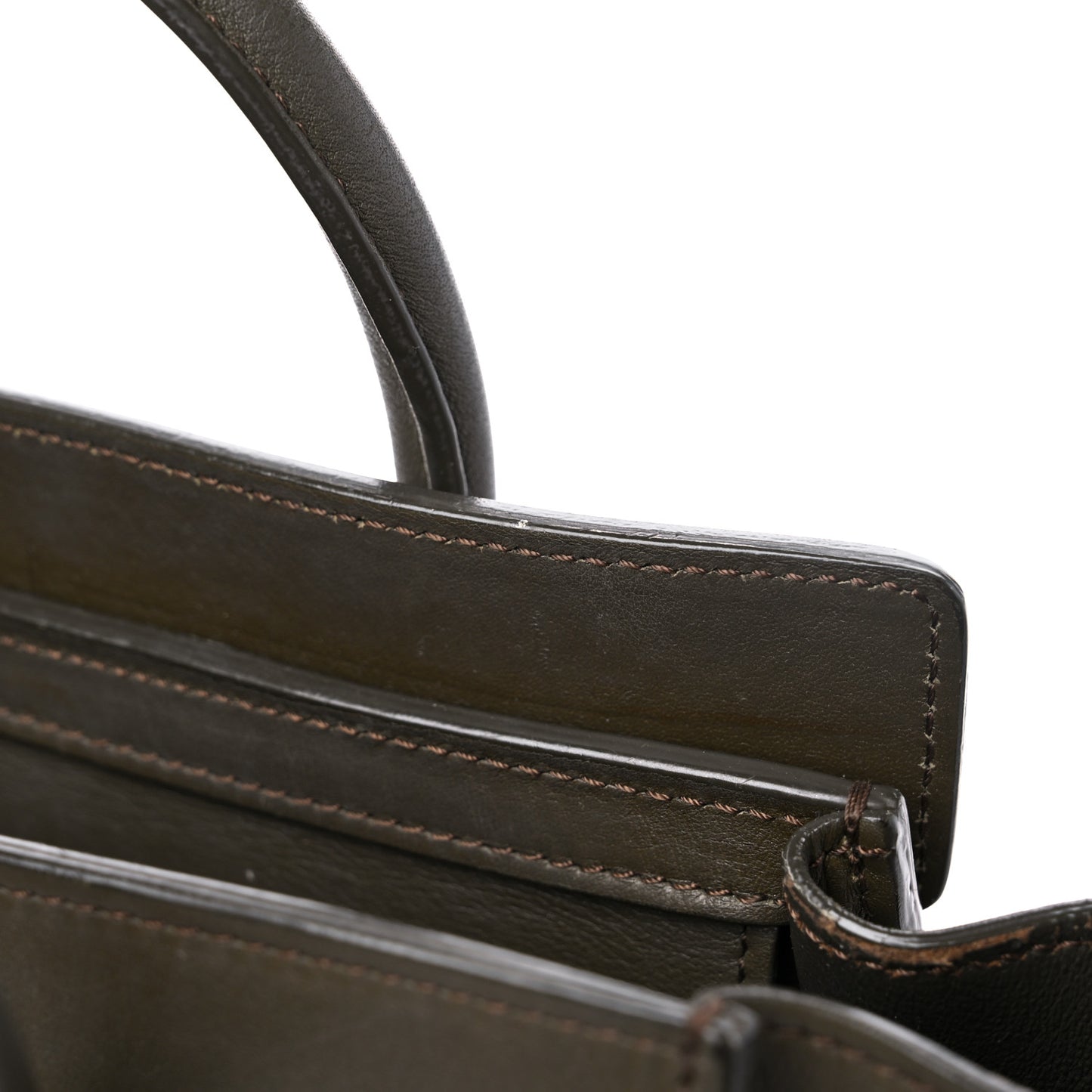 Smooth Calfskin Nano Luggage Khaki