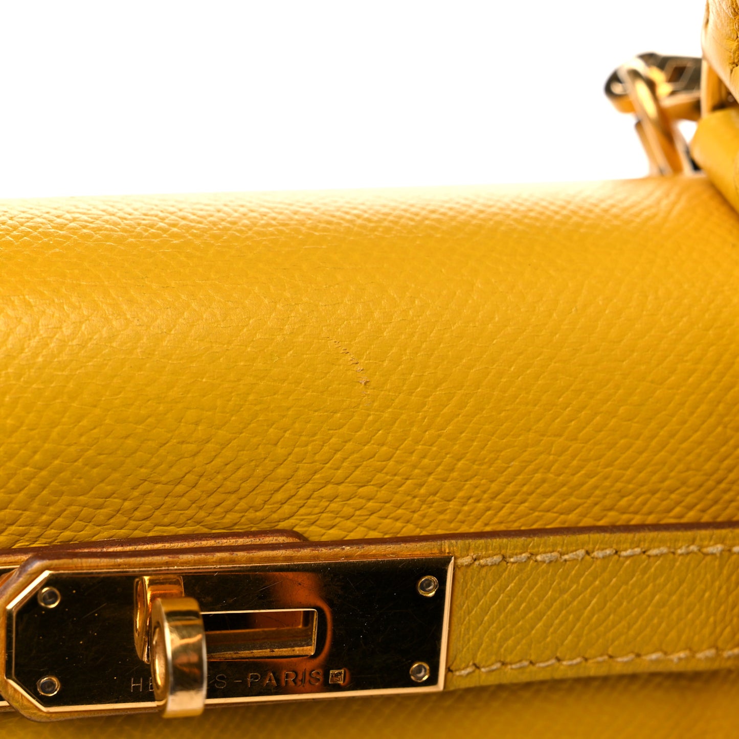 Epsom Kelly Sellier 28 Jaune Ambre