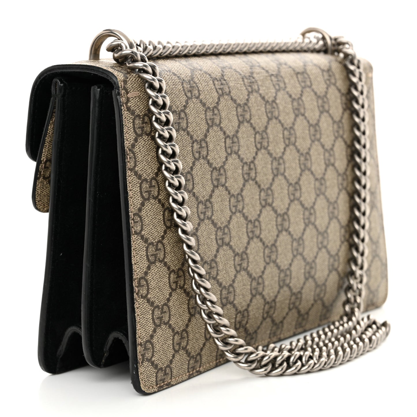 GG Supreme Monogram Small Dionysus Shoulder Bag Black