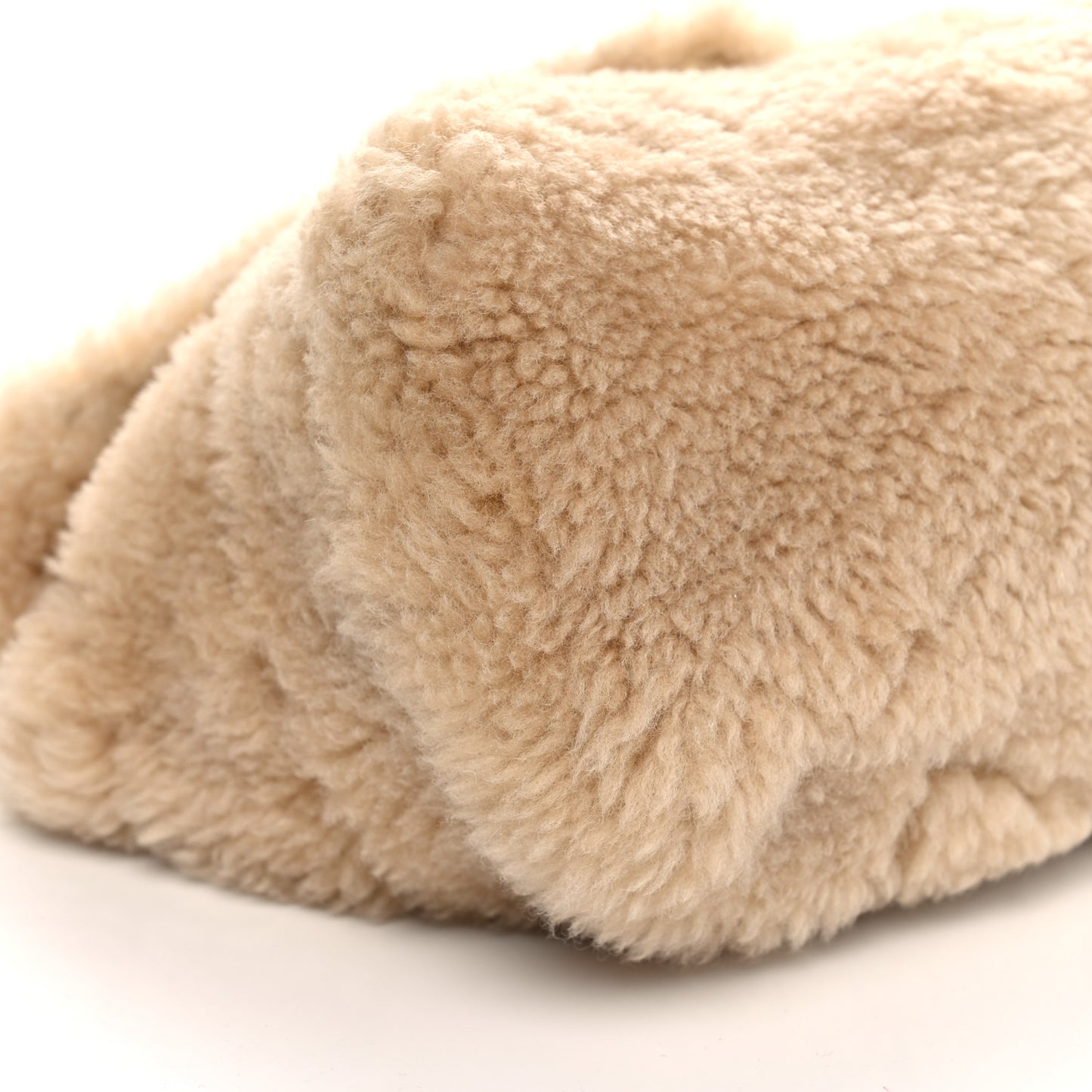 Merino Shearling Lambskin Quilted Small Loulou Puffer Monogram Chain Satchel Natural Beige