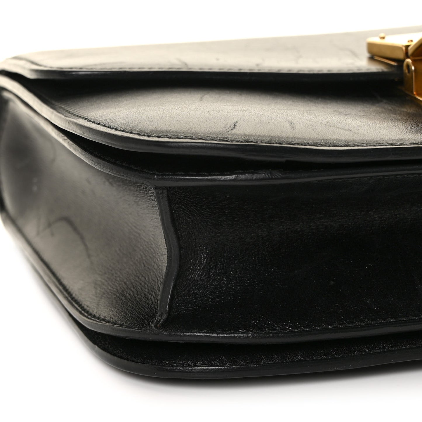 Box Calfskin Medium Classic Box Flap Bag Black
