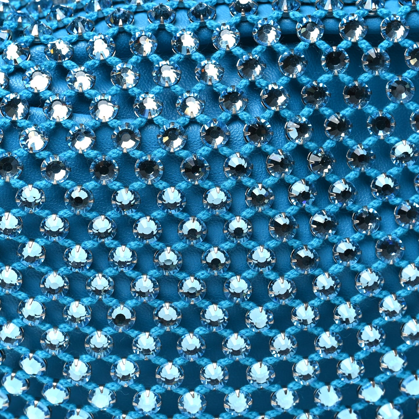 Mesh Crystal Nappa Intrecciato Mini Jodie Pool Aquamarine