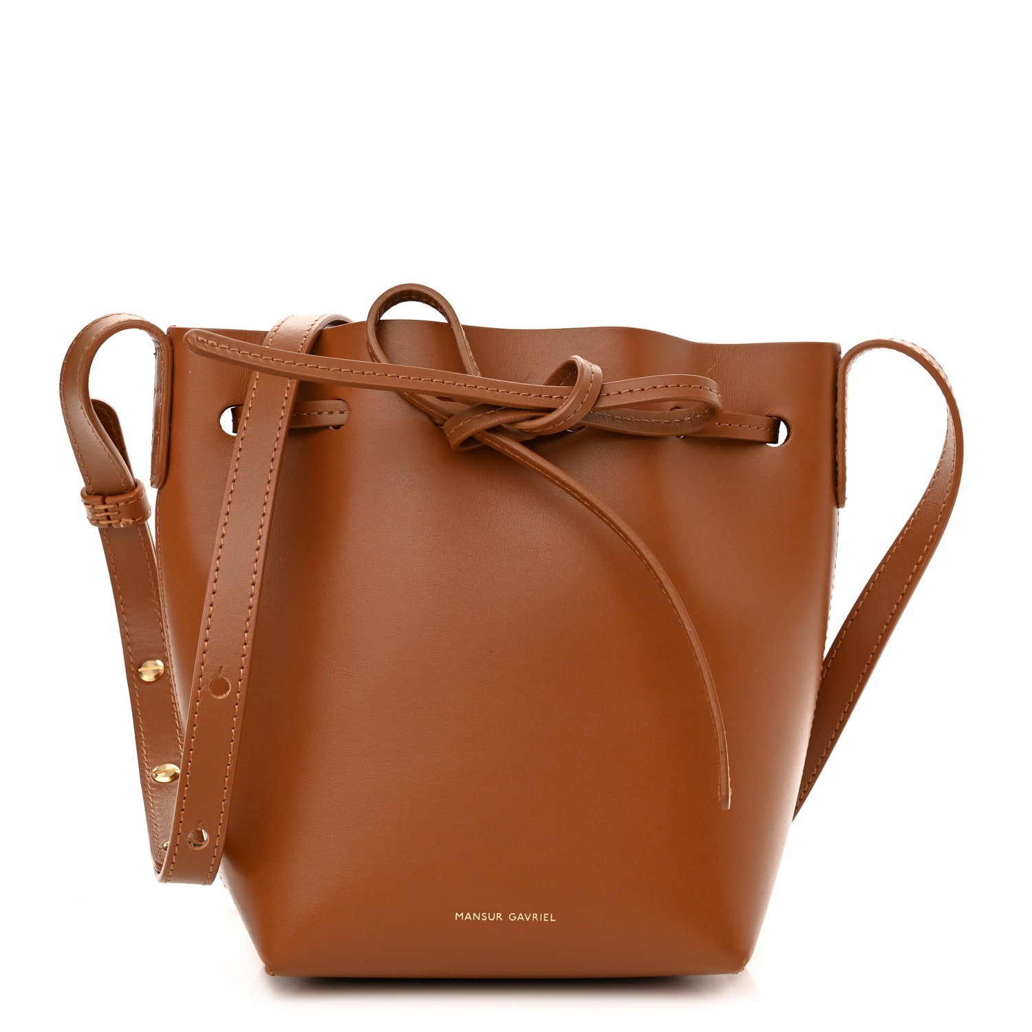 Mansur Gavriel Calfskin Mini Mini Bucket Bag Camello 1 of 10