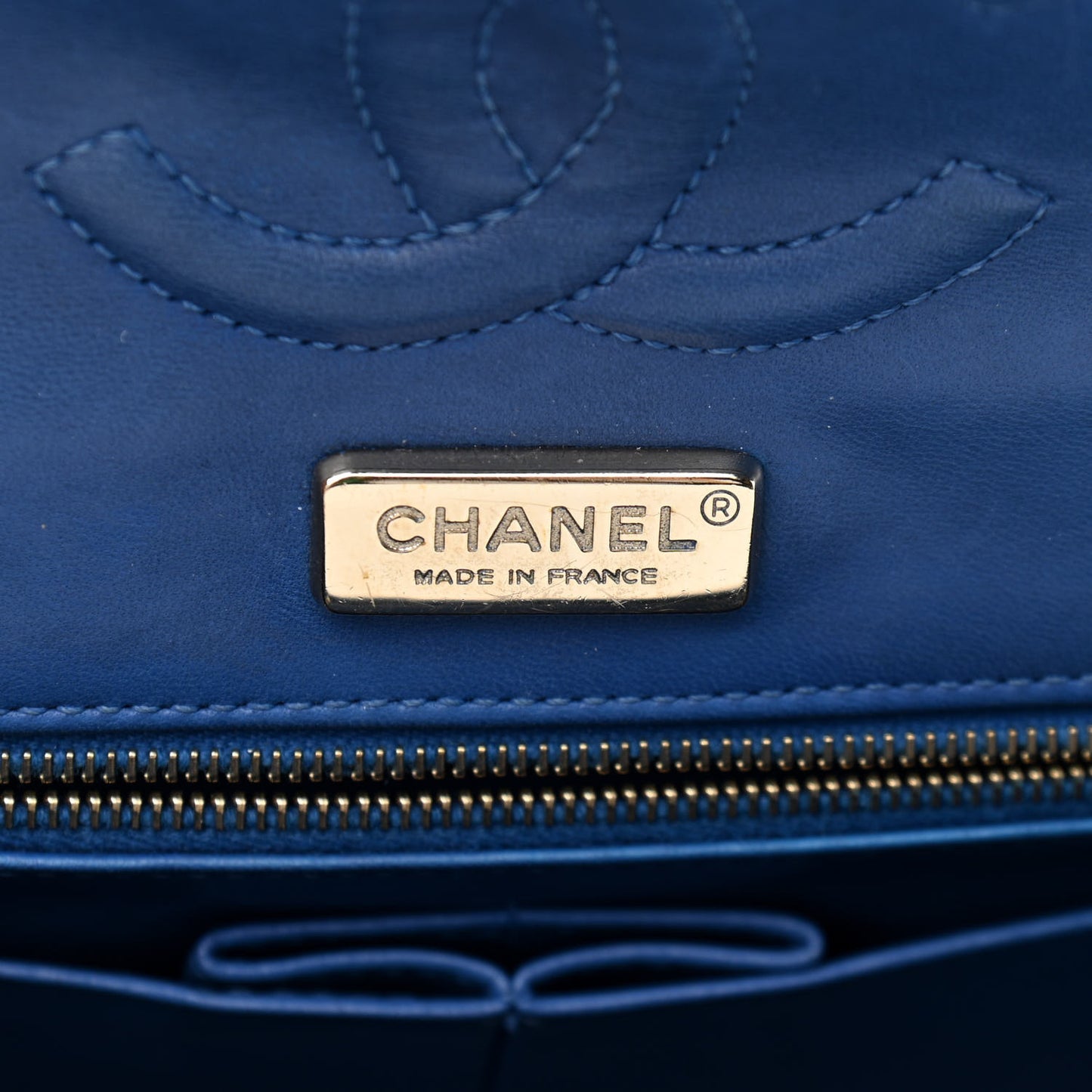 Alligator Medium Double Flap Blue