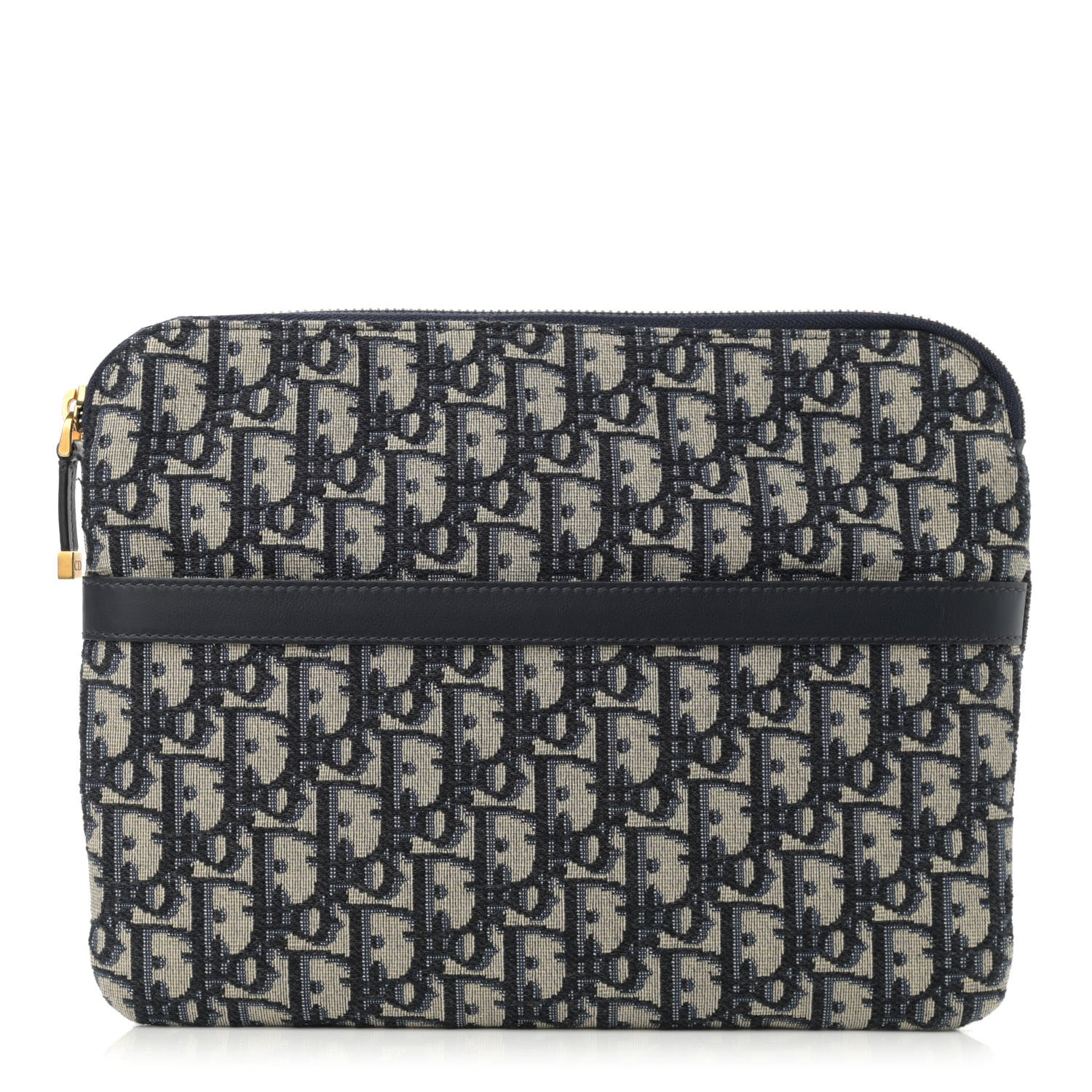 Christian Dior Oblique Pouch Clutch Blue 1 of 6