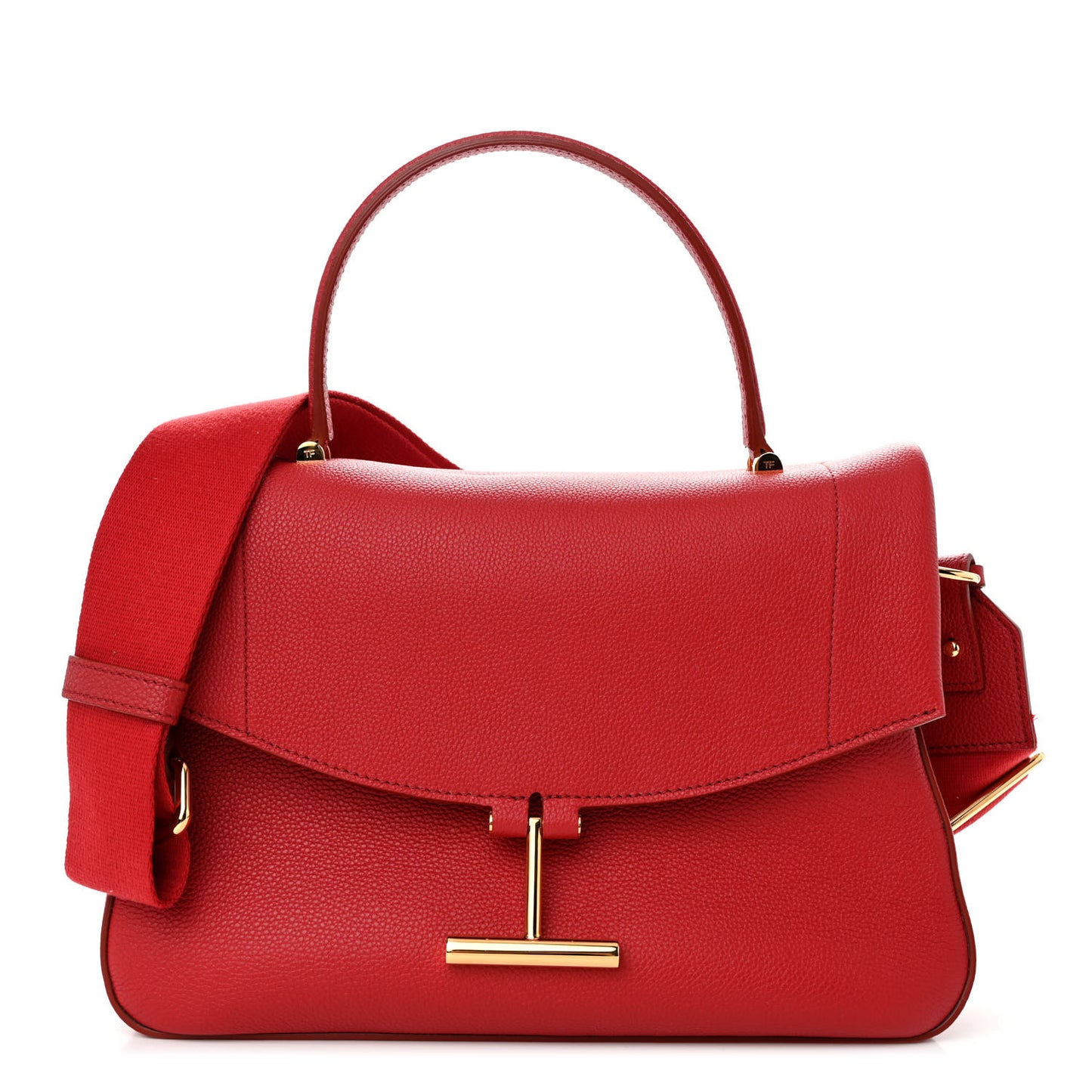 Calfskin Tara Top Handle Bag Red