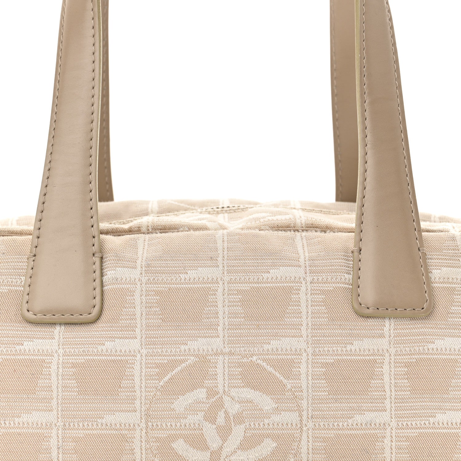 Chanel Nylon Travel Bowler Beige 8 of 12