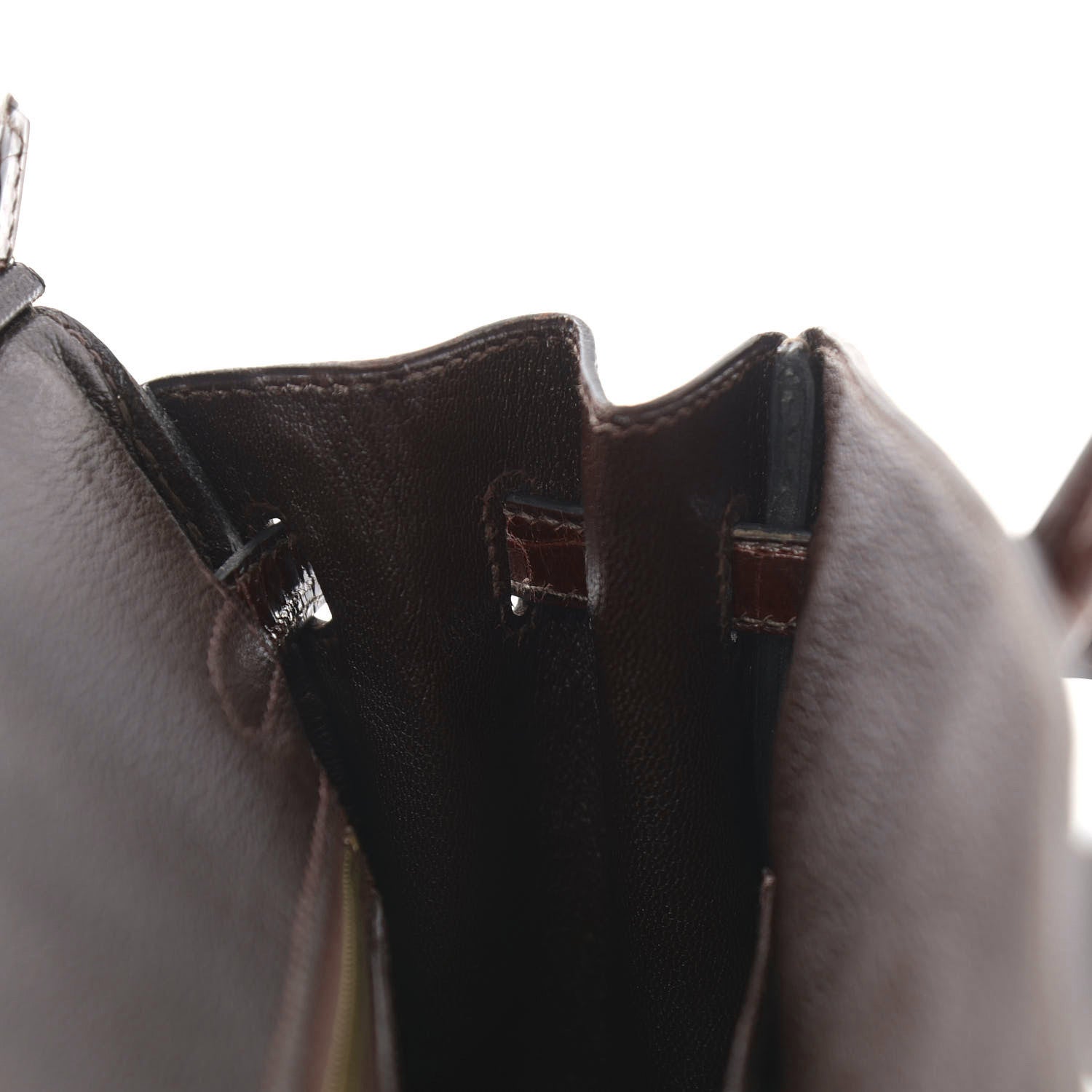 Hermes Shiny Niloticus Crocodile Birkin 25 Miel 14 of 41