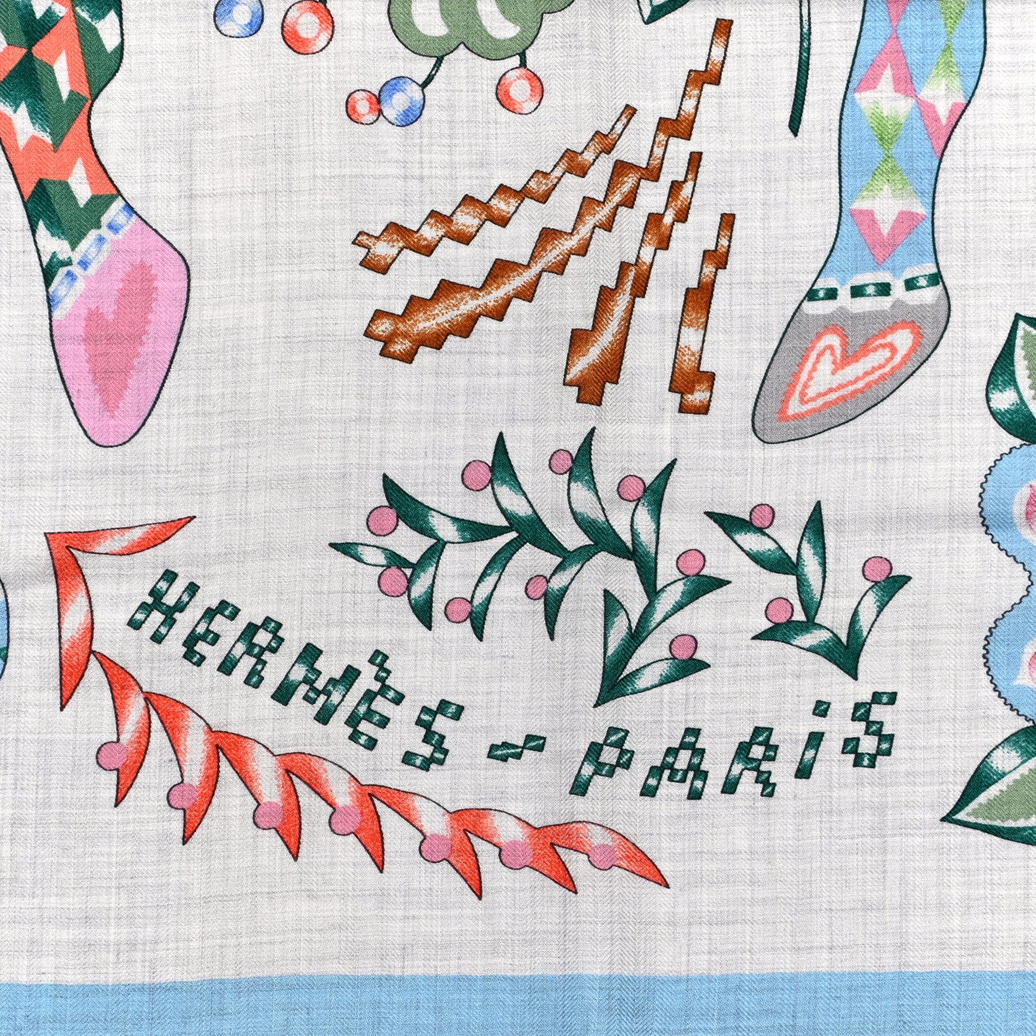 Hermes Cashmere Silk En Attendant Ulysse Shawl 140 2 of 6