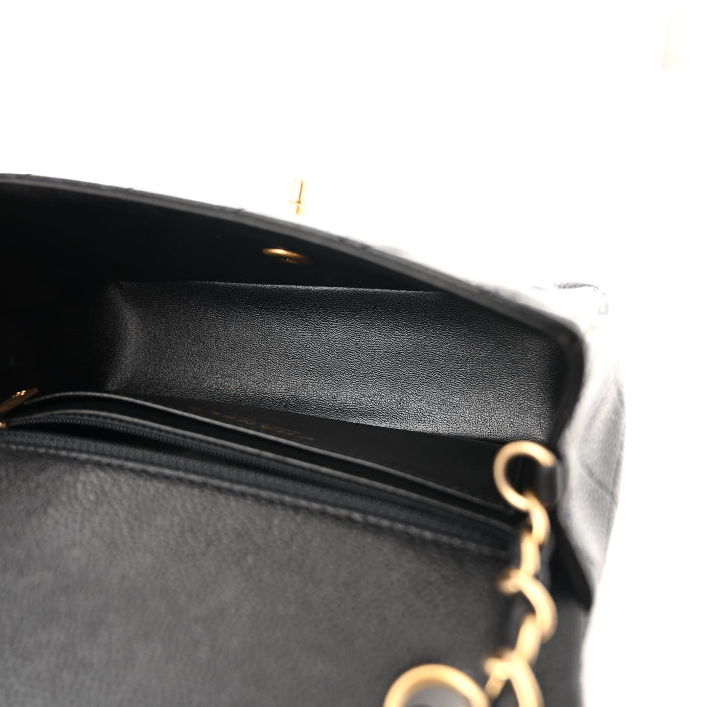 Caviar Quilted Mini Rectangular Flap Black