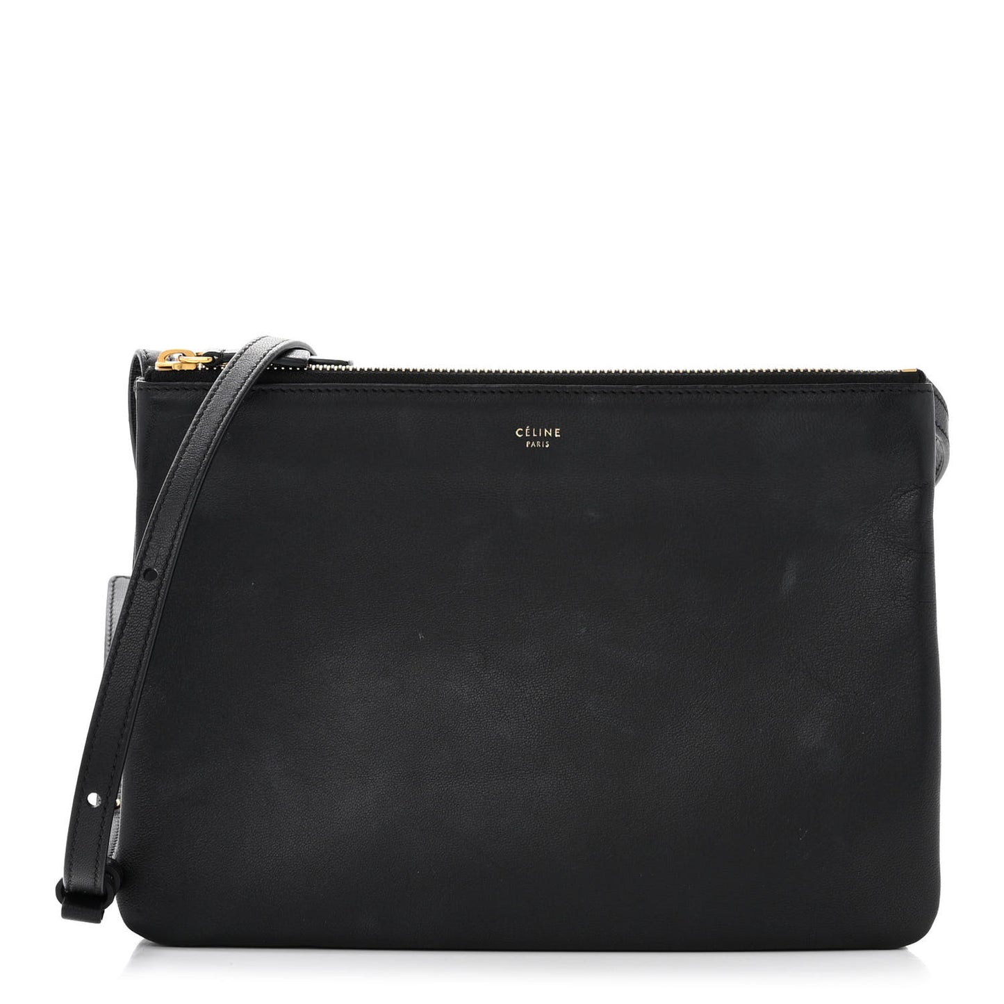 Lambskin Large Trio Crossbody Bag Black