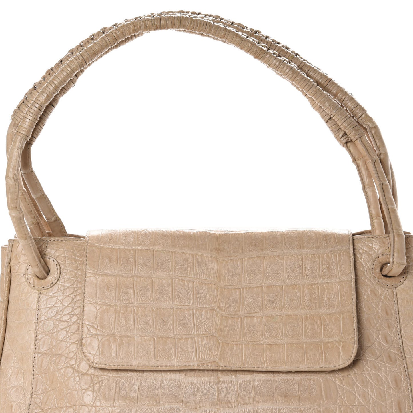 Crocodile Shoulder Bag Beige