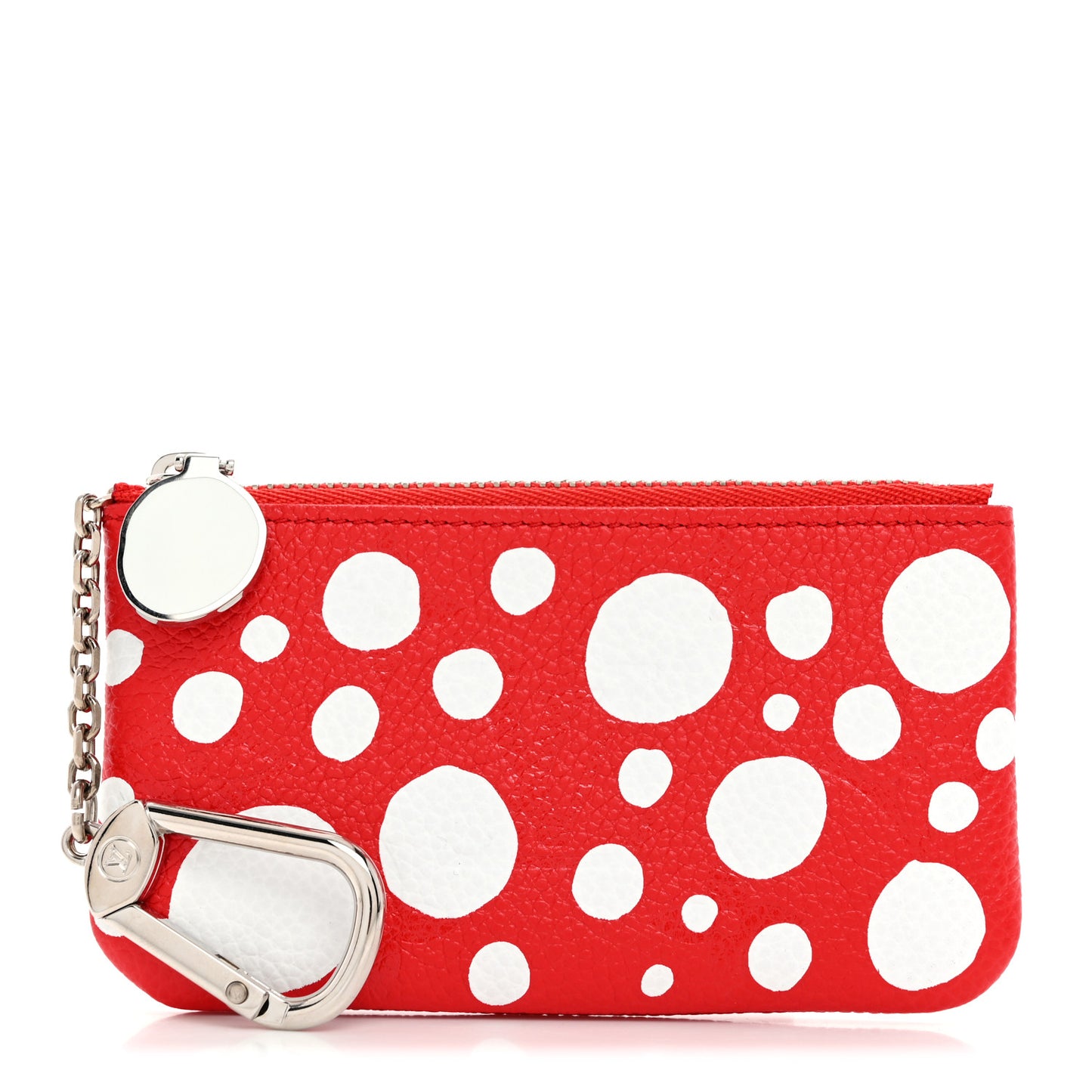 LV X YK Empreinte Infinity Dots Key Pouch Red White