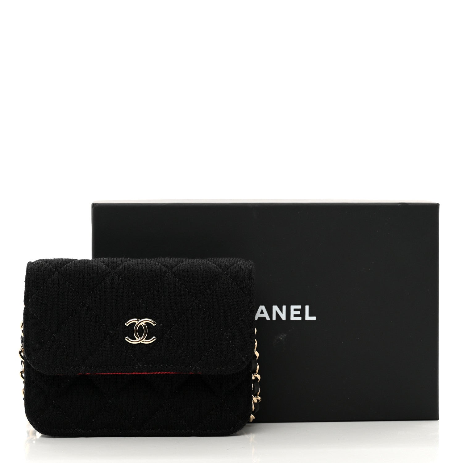 Chanel Jersey Quilted Micro Mini Flap Black 10 of 11