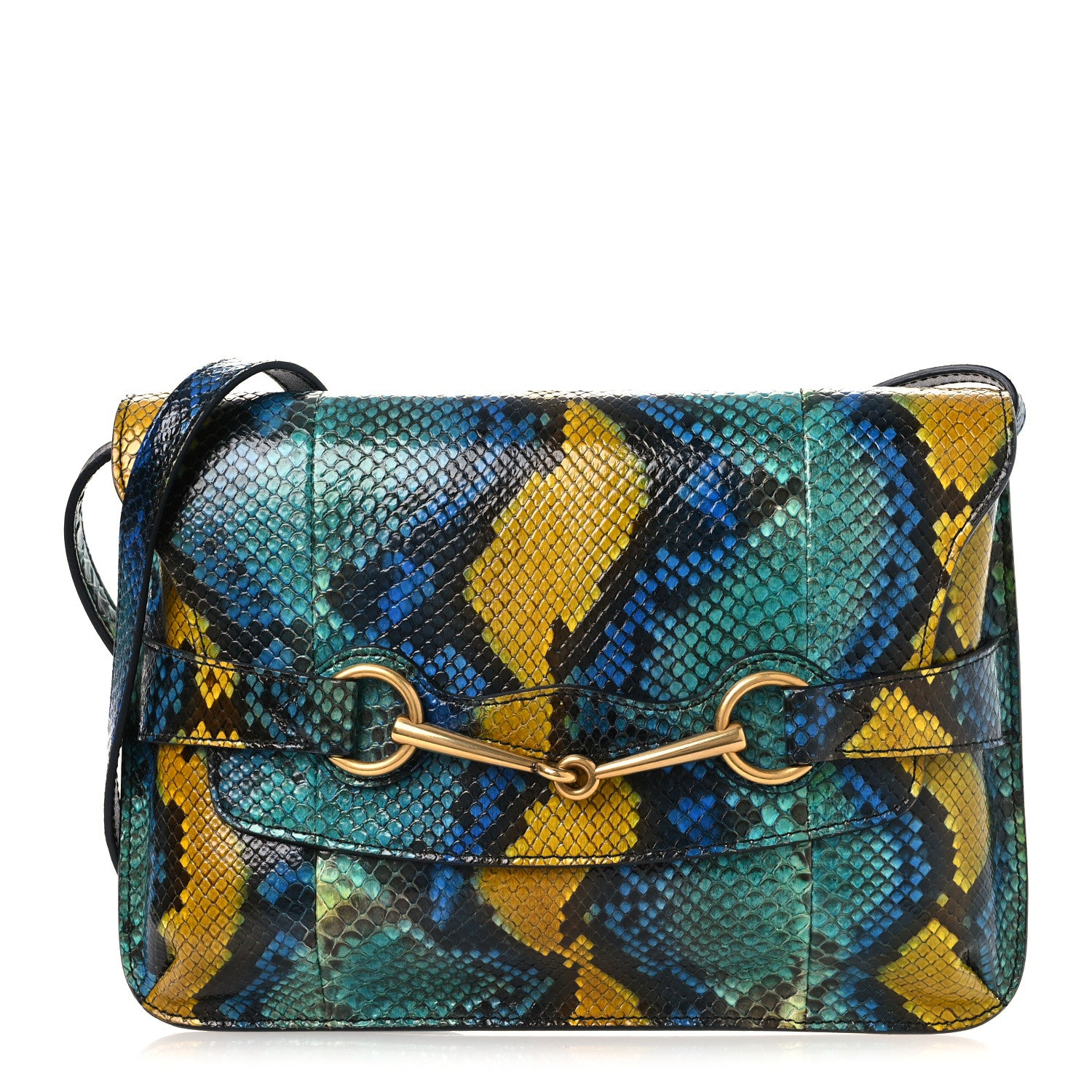 Gucci Snakeskin Bright Bit Animalier Medium Shoulder Bag