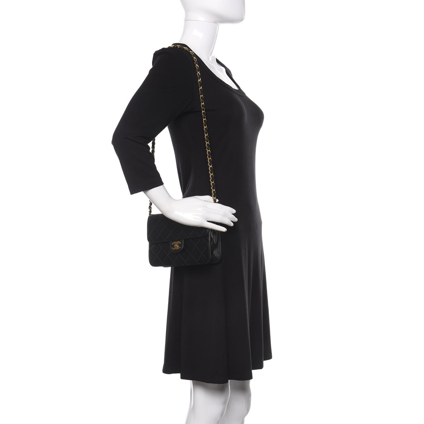 Lambskin Quilted Mini Square Flap Bag Black