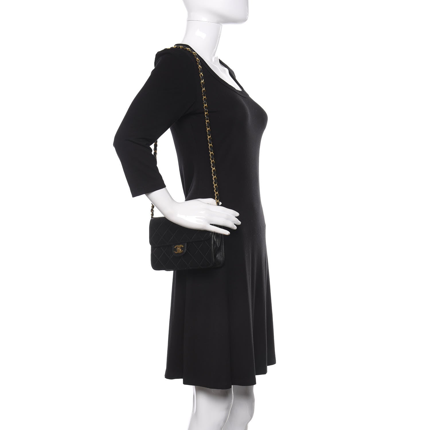 Chanel Lambskin Quilted Mini Square Flap Bag Black 2 of 10