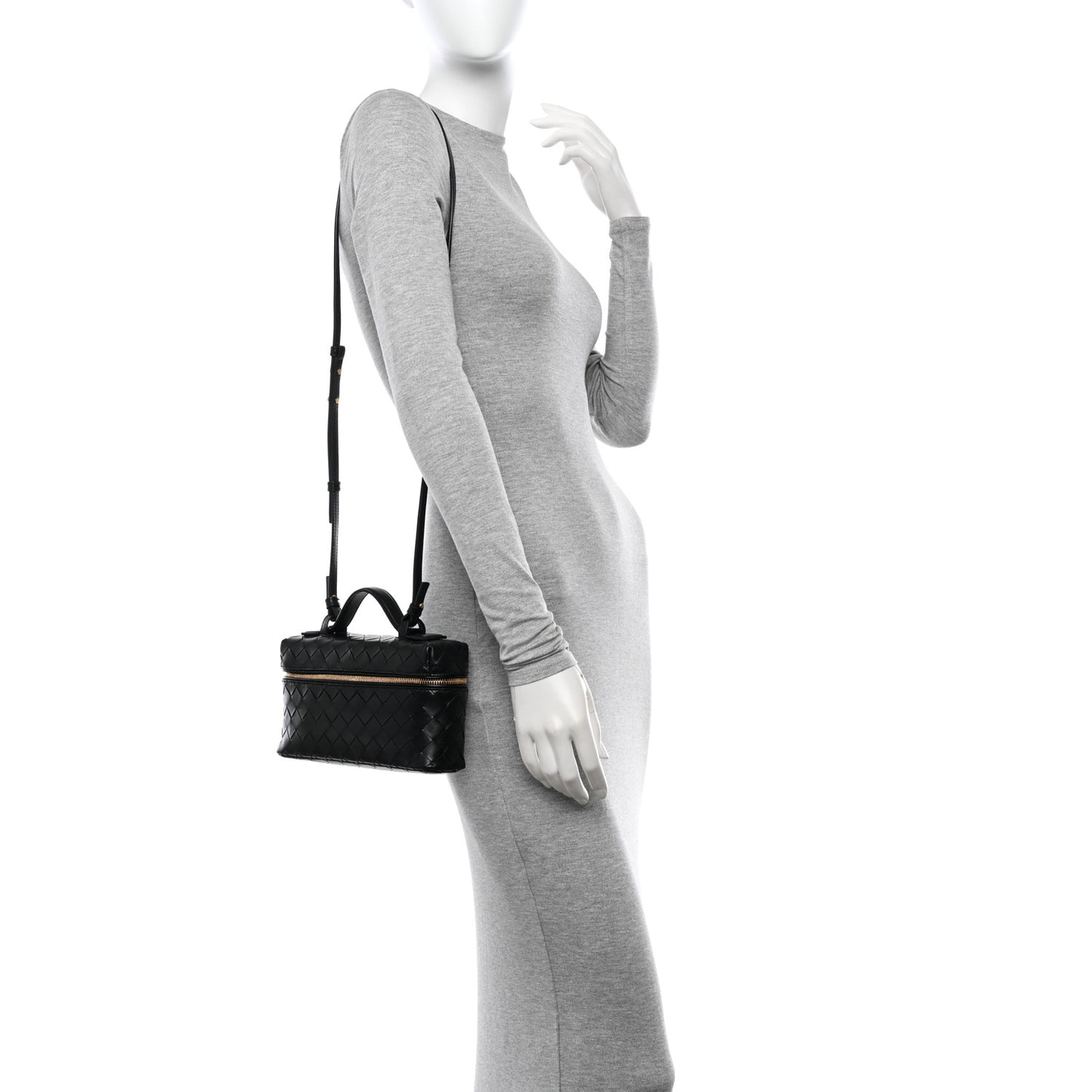 Calfskin Intrecciato Bang Bang Vanity Case Black