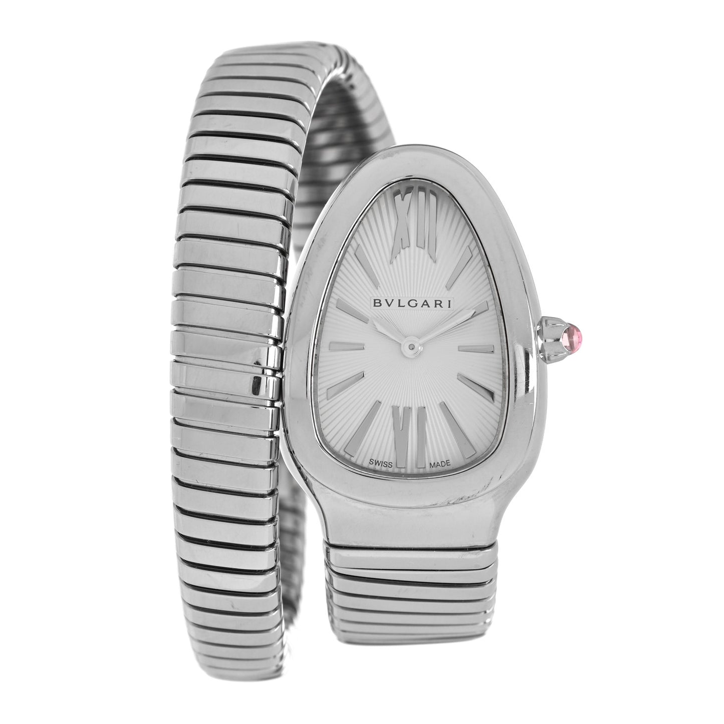 Stainless Steel 35mm Serpenti Tubogas Quartz Watch