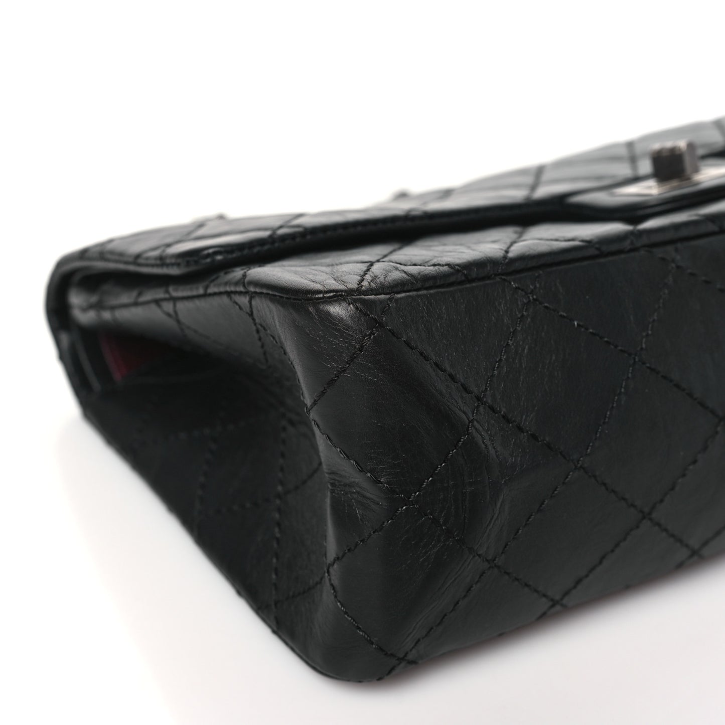Aged Calfskin Quilted 2.55 Reissue 226 Flap Black