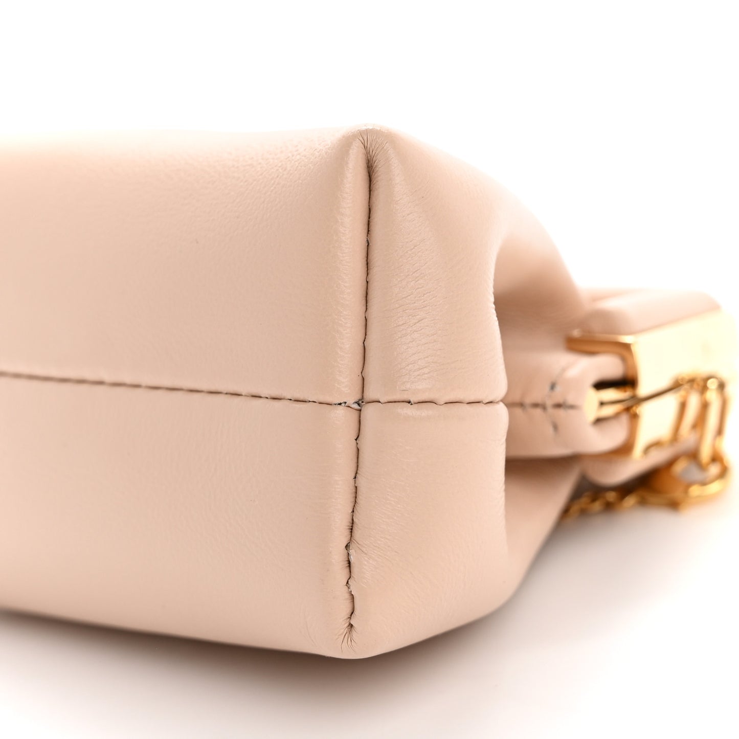 Shiny Nappa Nano Fendi First Bag Charm Poudre