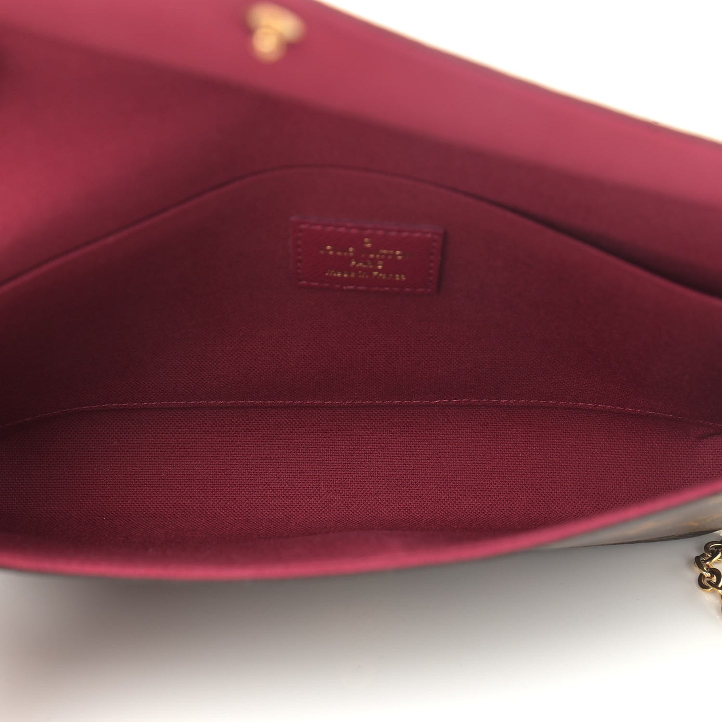 Monogram Pochette Felicie Chain Wallet Fuchsia
