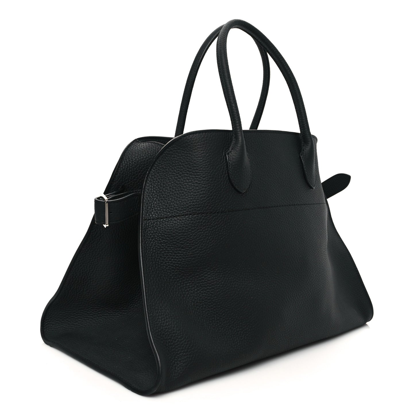 Matte Grained Calfskin Soft Margaux 15 Black