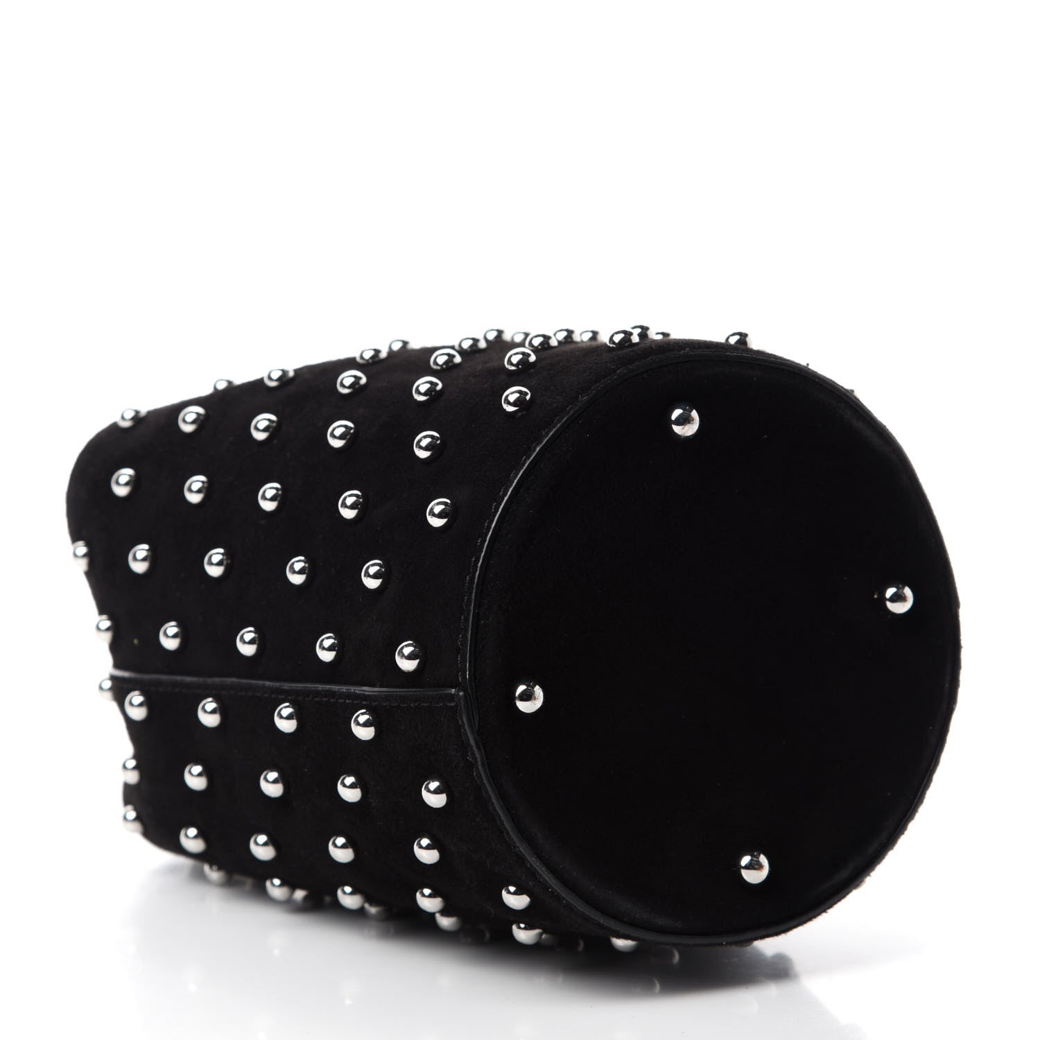 Alexander Wang Suede Studded Mini Roxy Bucket Bag Black 4 of 9