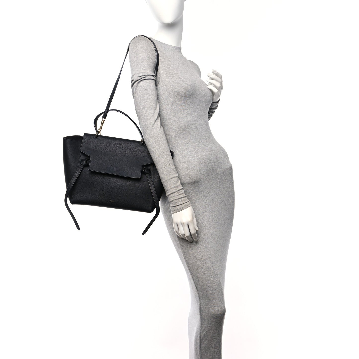Grained Calfskin Mini Belt Bag Black
