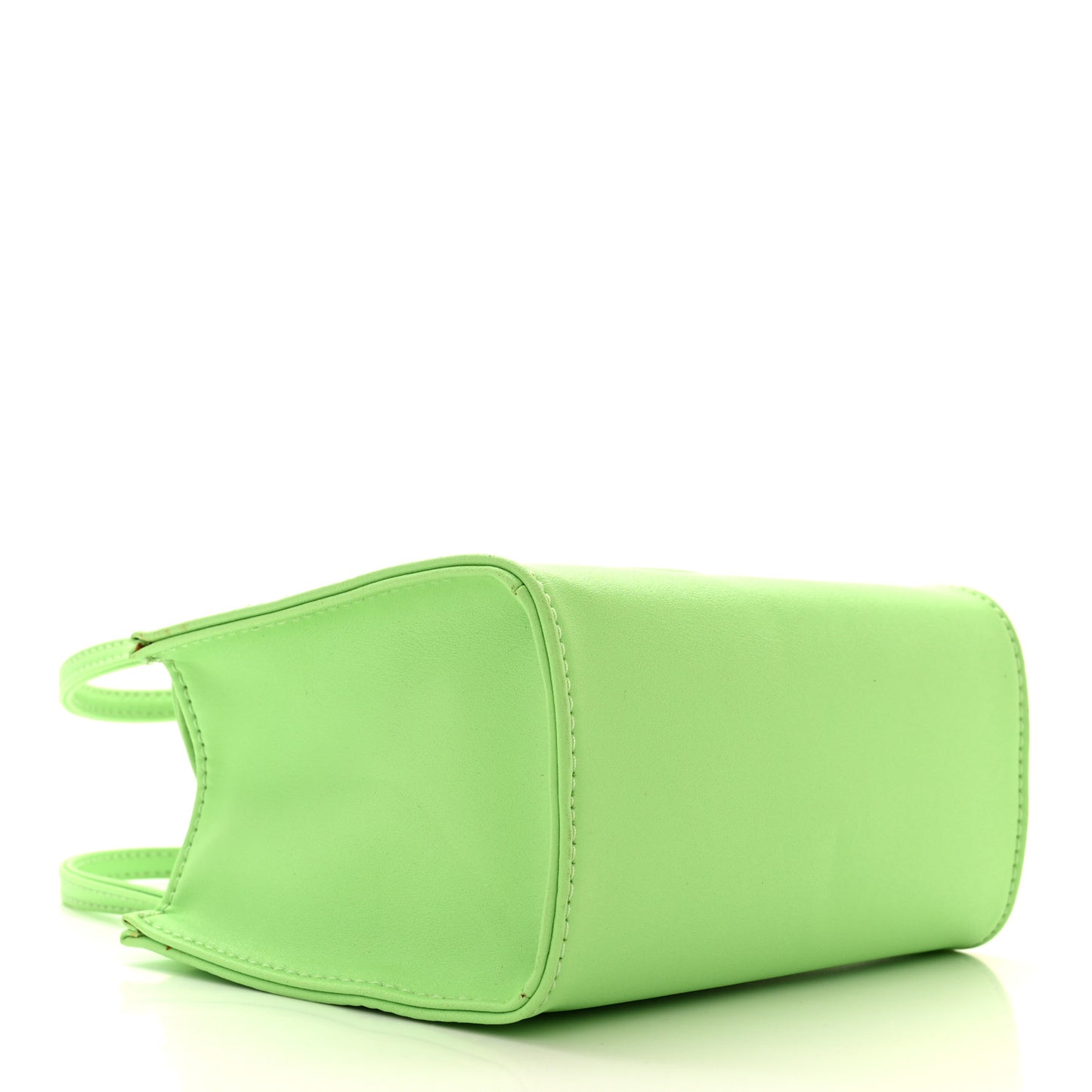 Vegan Leather Small Shopping Bag Double Mint