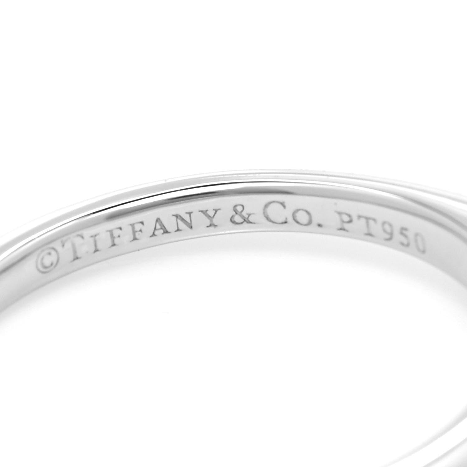 Tiffany Platinum Diamond .22ct Solitaire Engagement Ring 50 5.5 4 of 5