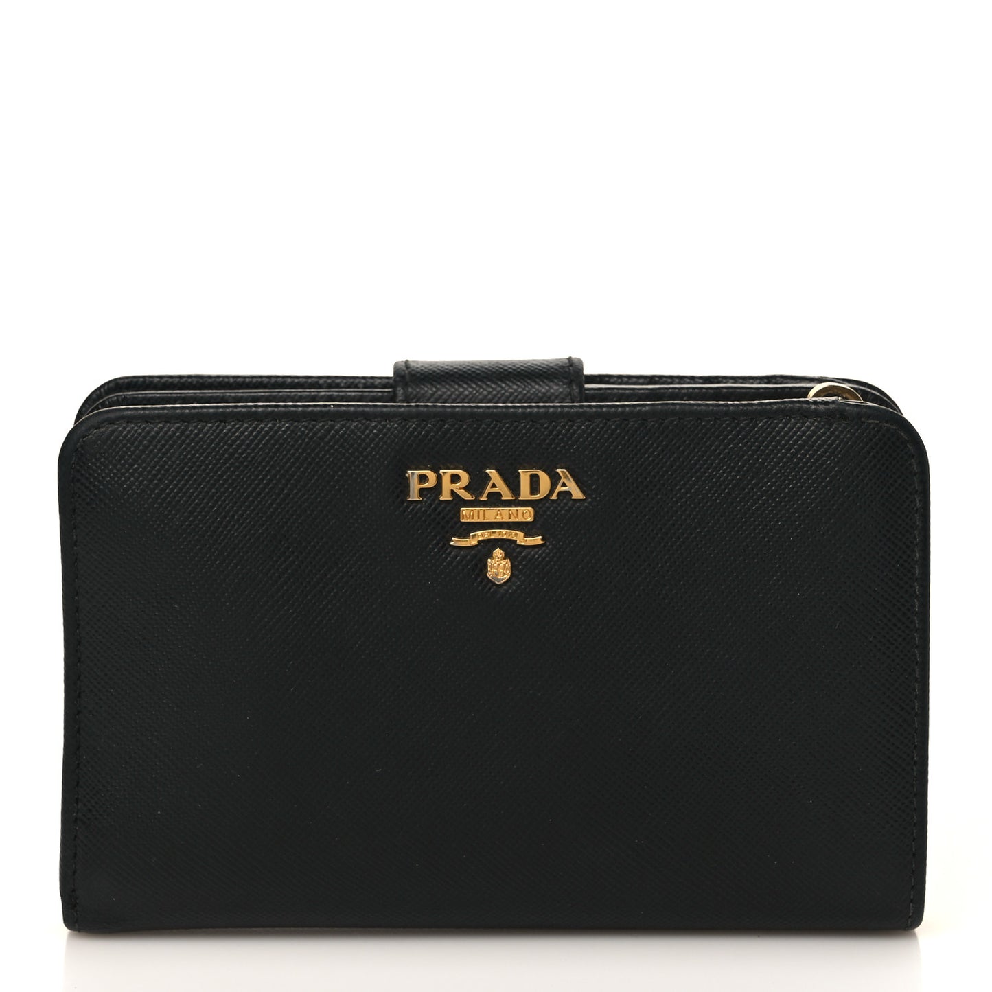 Saffiano Metal Compact Wallet Black